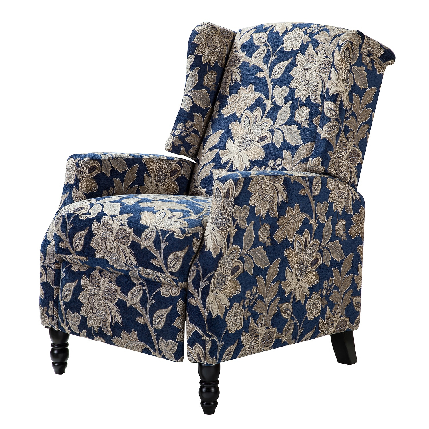 Recliners Push Back Accent Chairs Set of 2 Wingback Manual Fabric Upholstered Armchairs Sofa Home Theater Couches Garden