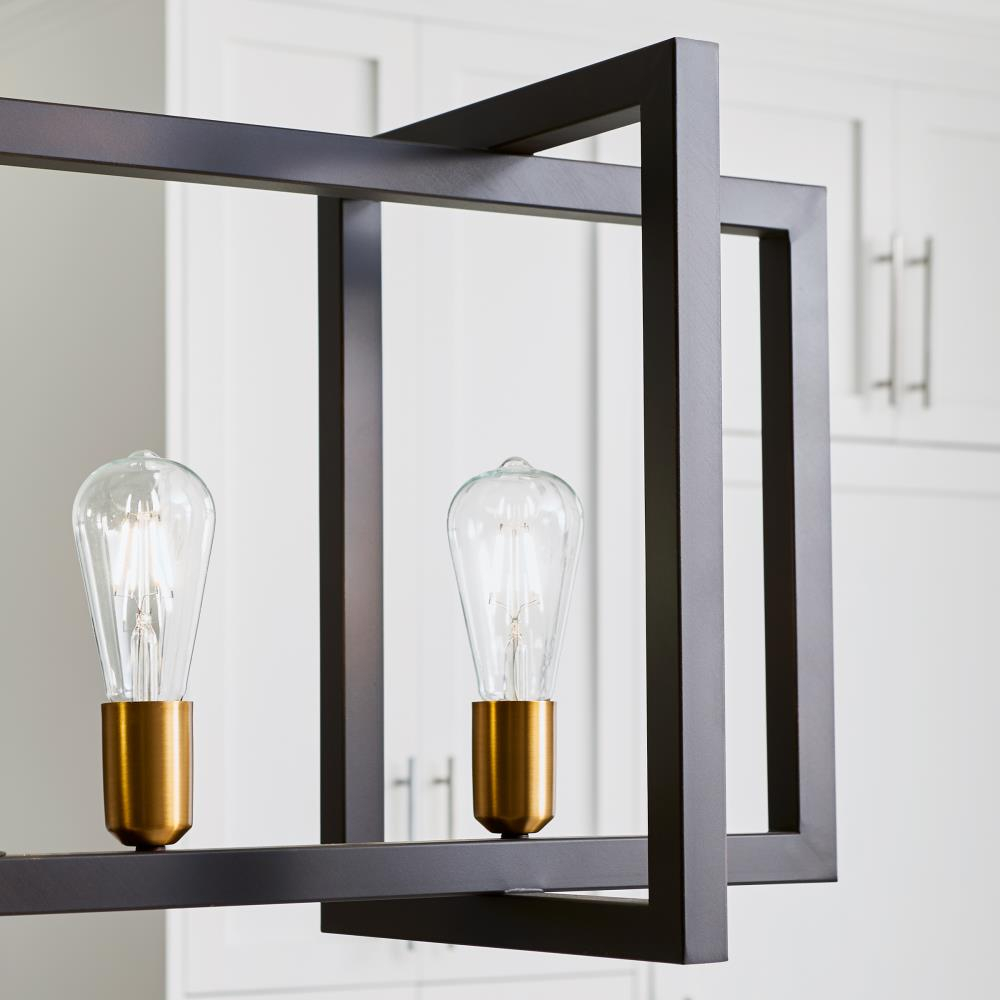Finnegan New World Bronze Geometric 7-Light Island Chandelier