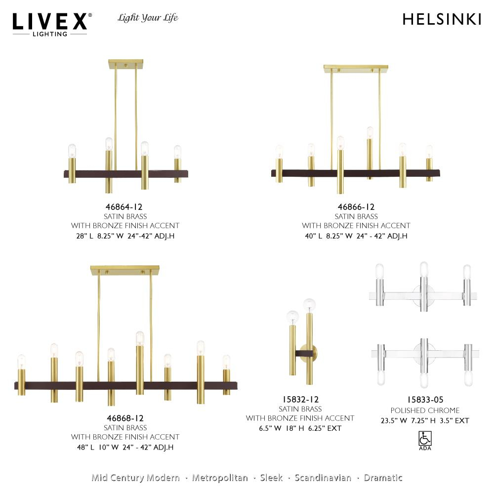 Livex Lighting Helsinki 4 - Light Chandelier in  Scandinavian Gray