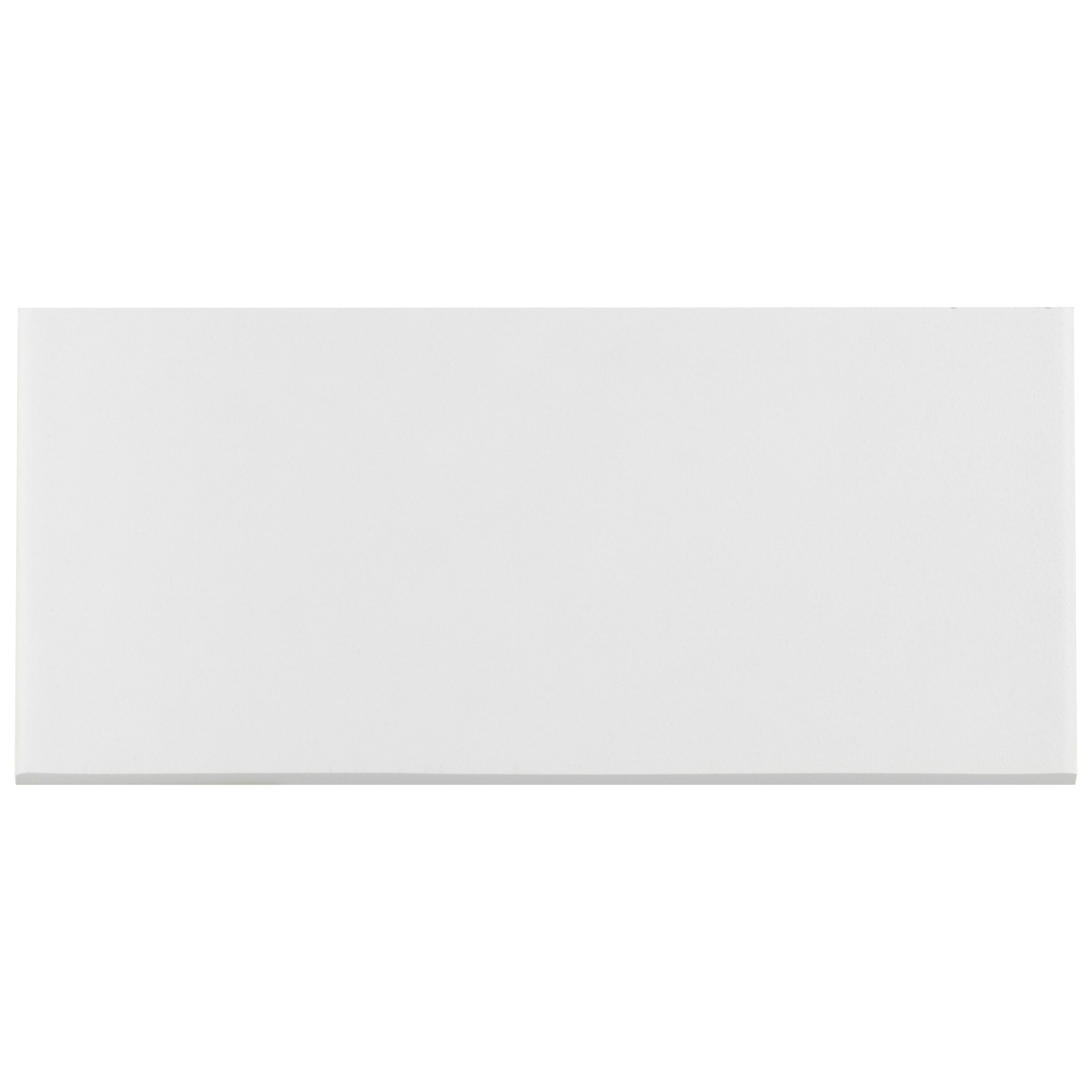 Merola Tile Revival Bullnose White 3-1/2" x 7-3/4" Ceramic Floor and Wall Trim