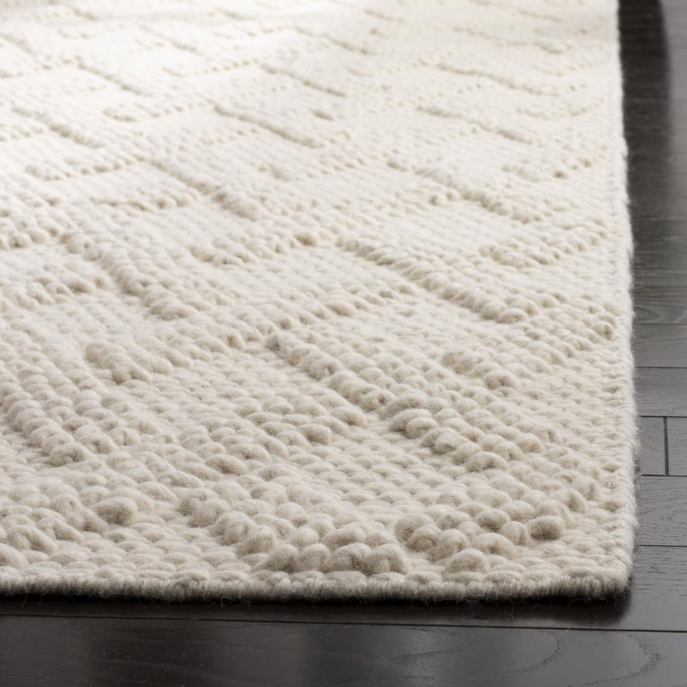 SAFAVIEH Natura Ashley Braided Crisscross Wool Area Rug, Ivory/Beige, 5' x 8'