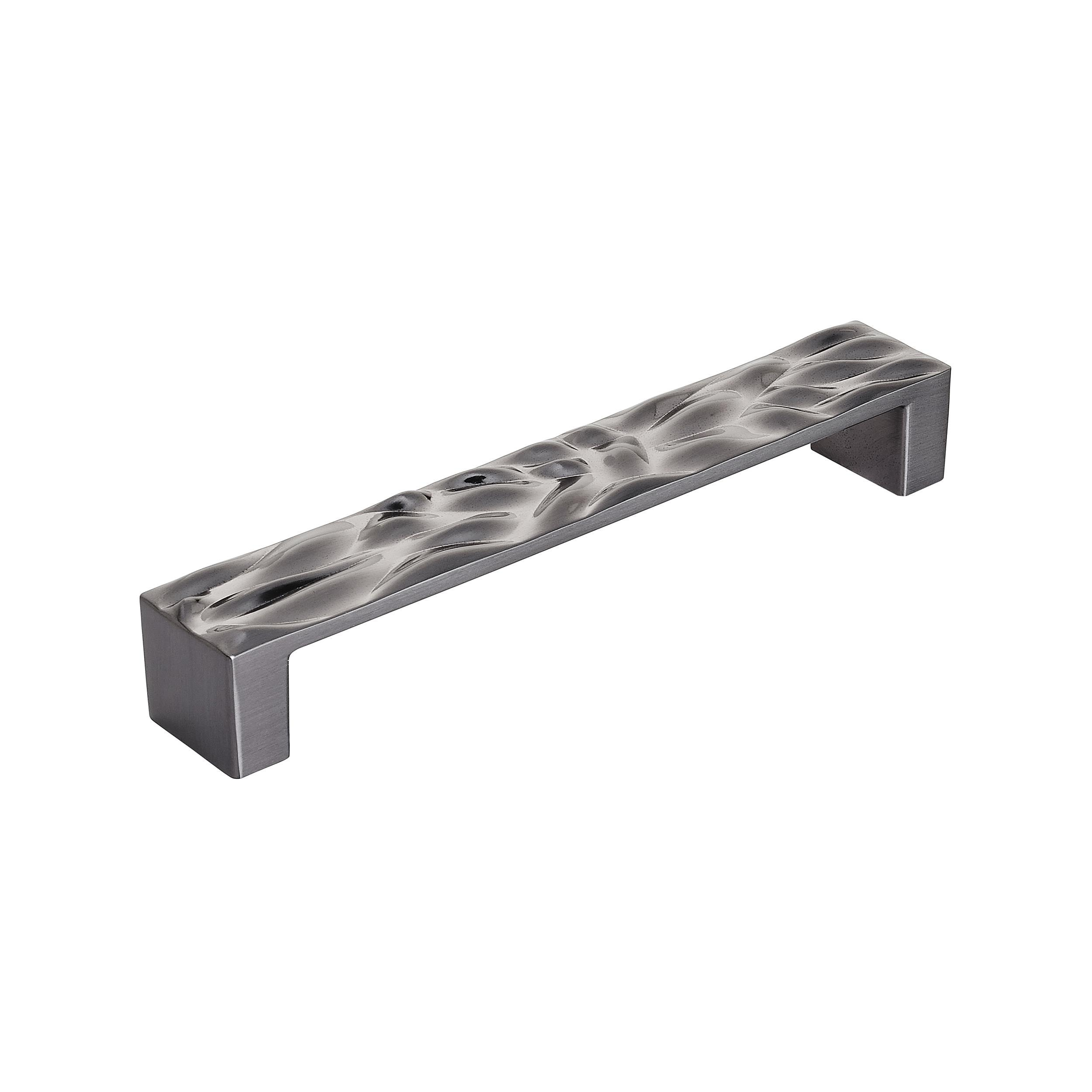 Calathea 7'' Black Chrome Textured Cabinet Pull Bar
