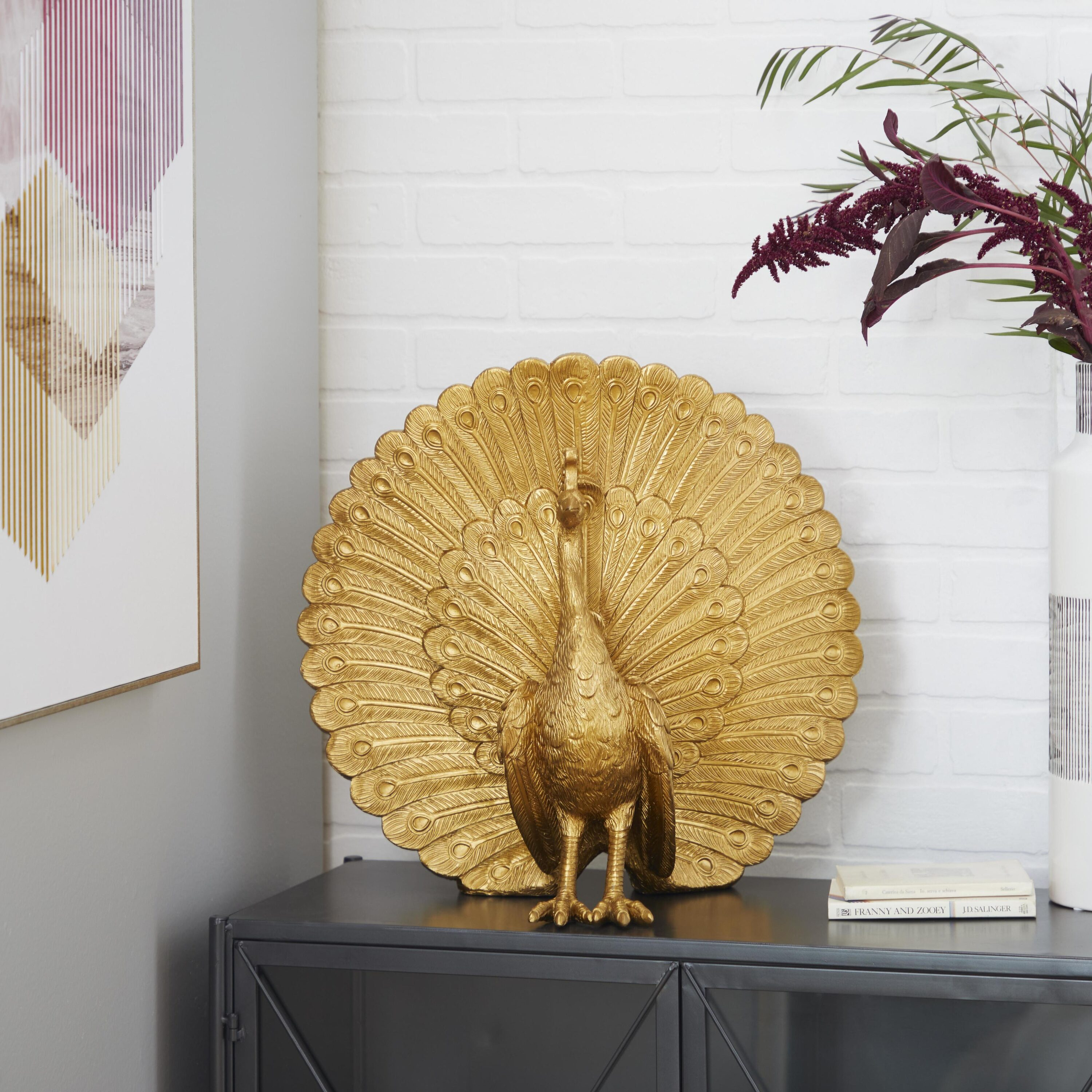 DecMode Gold Polystone Glam Sculpture