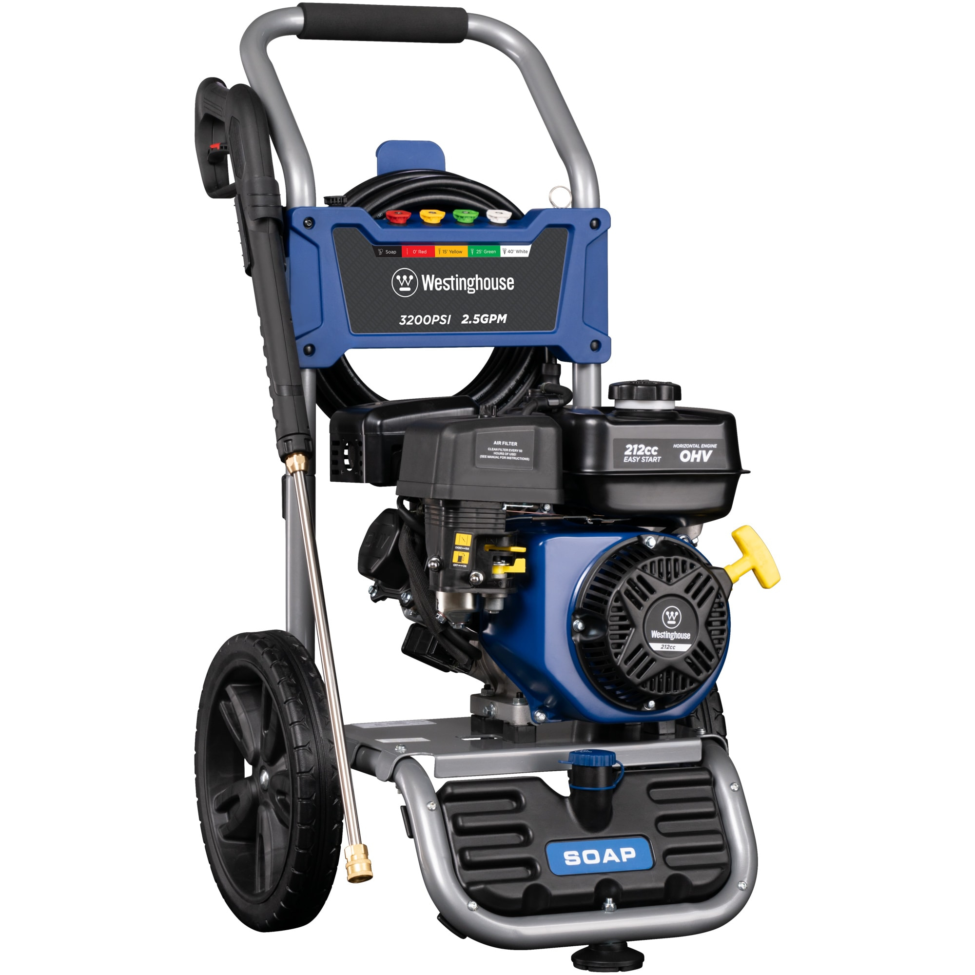Westinghouse 3200-PSI, 2.5-GPM Gas Pressure Washer with 5 Nozzles & Soap Tank