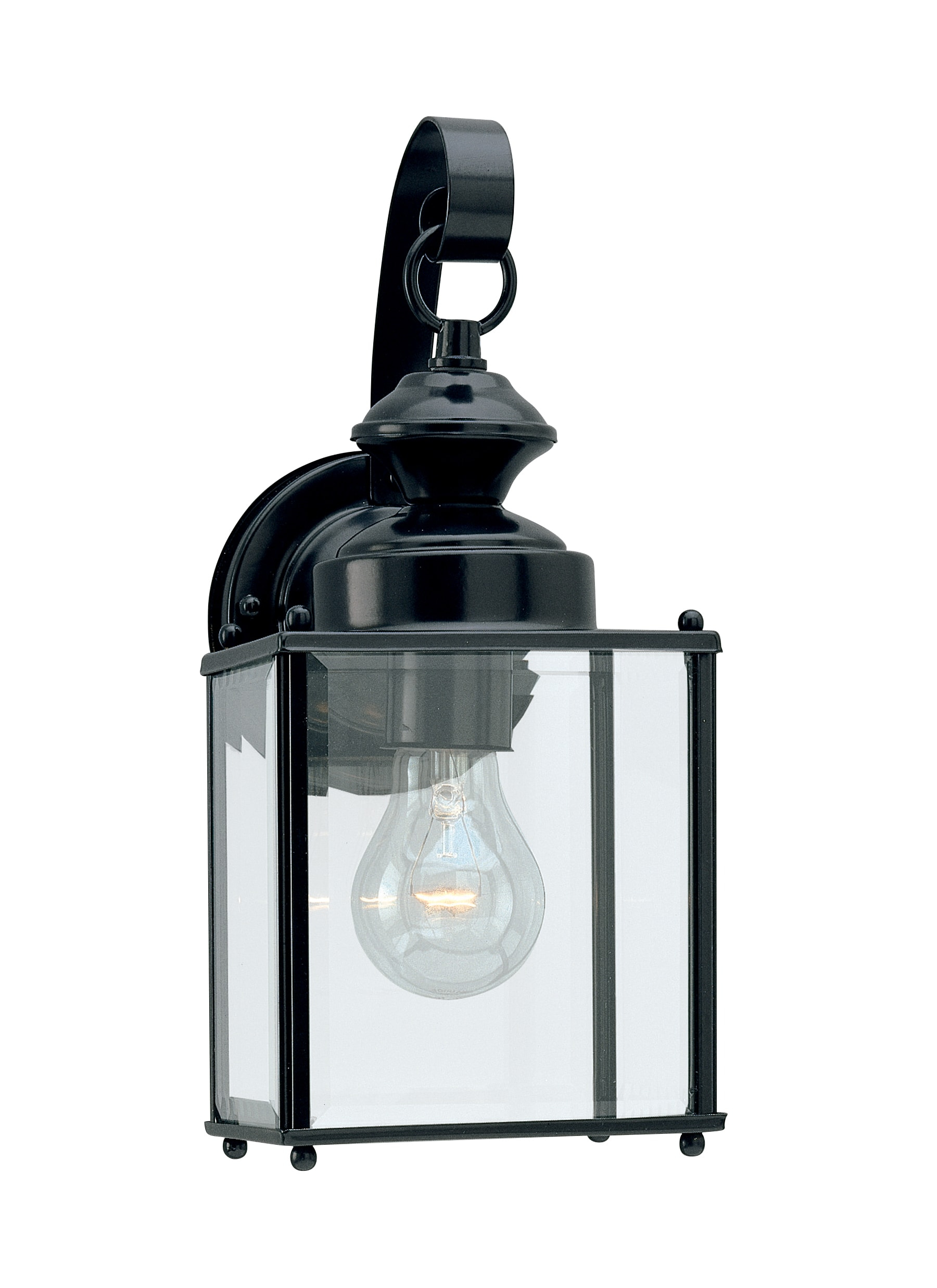 Jamestowne Traditional Black Outdoor Wall Sconce with Energy Star