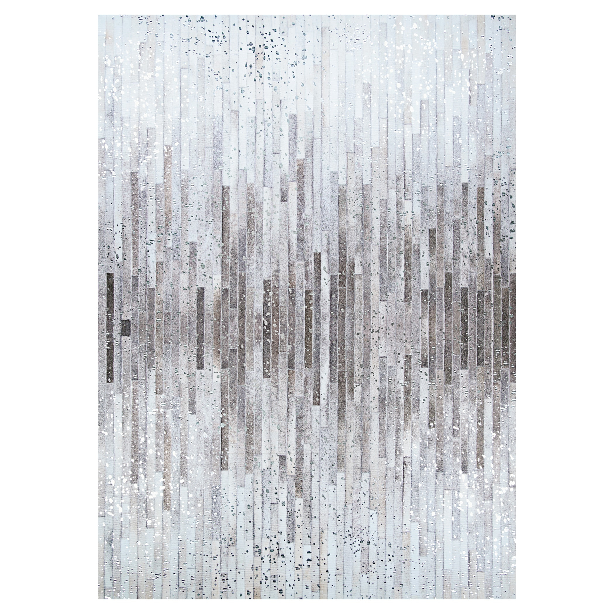 Prairie 8' x 10' Gray Geometric Cowhide-Effect Area Rug