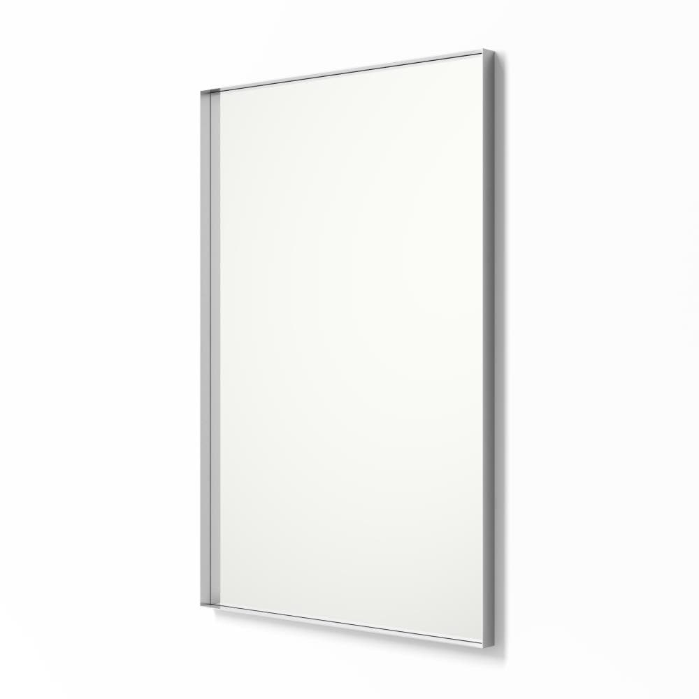 20 in. x 30 in. Metal Framed Rectangular Bathroom Vanity Mirror in Silver