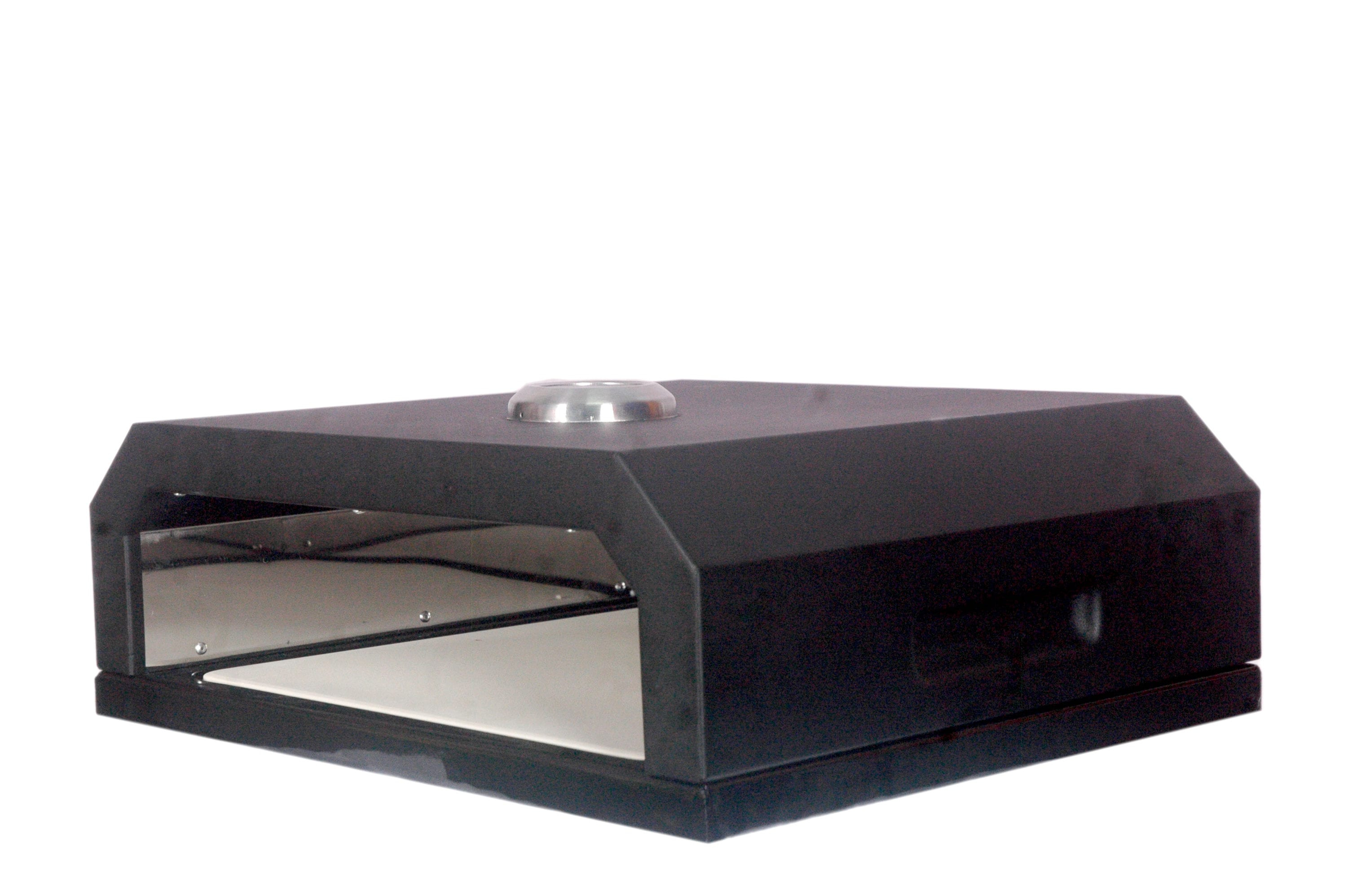 GrillFest Grill Top Outdoor Pizza Oven - Baking Stone, Stainless Steel Sides