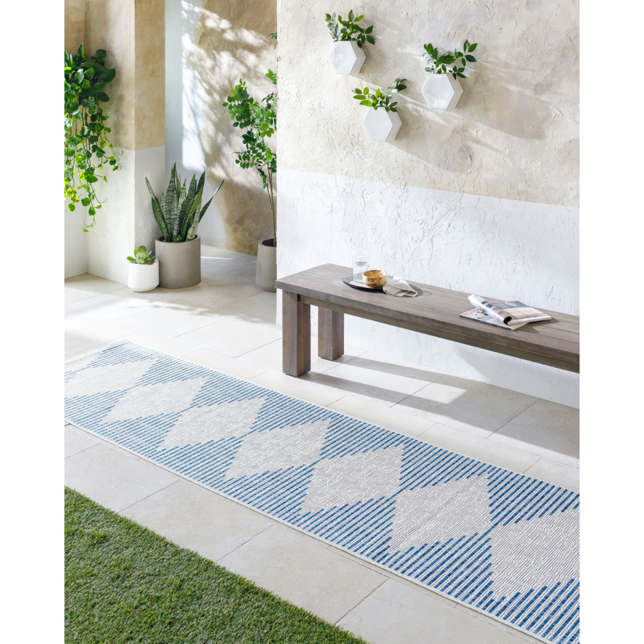 Surya Global Eagean Polypropylene 2'7" x 10' Runner Rug EAG2349-2710