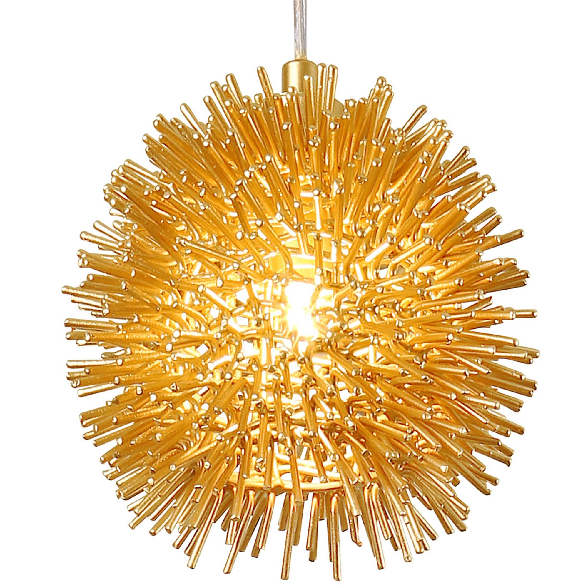 Aurelia 6'' Gold Sea Urchin Mini Pendant with Recycled Steel
