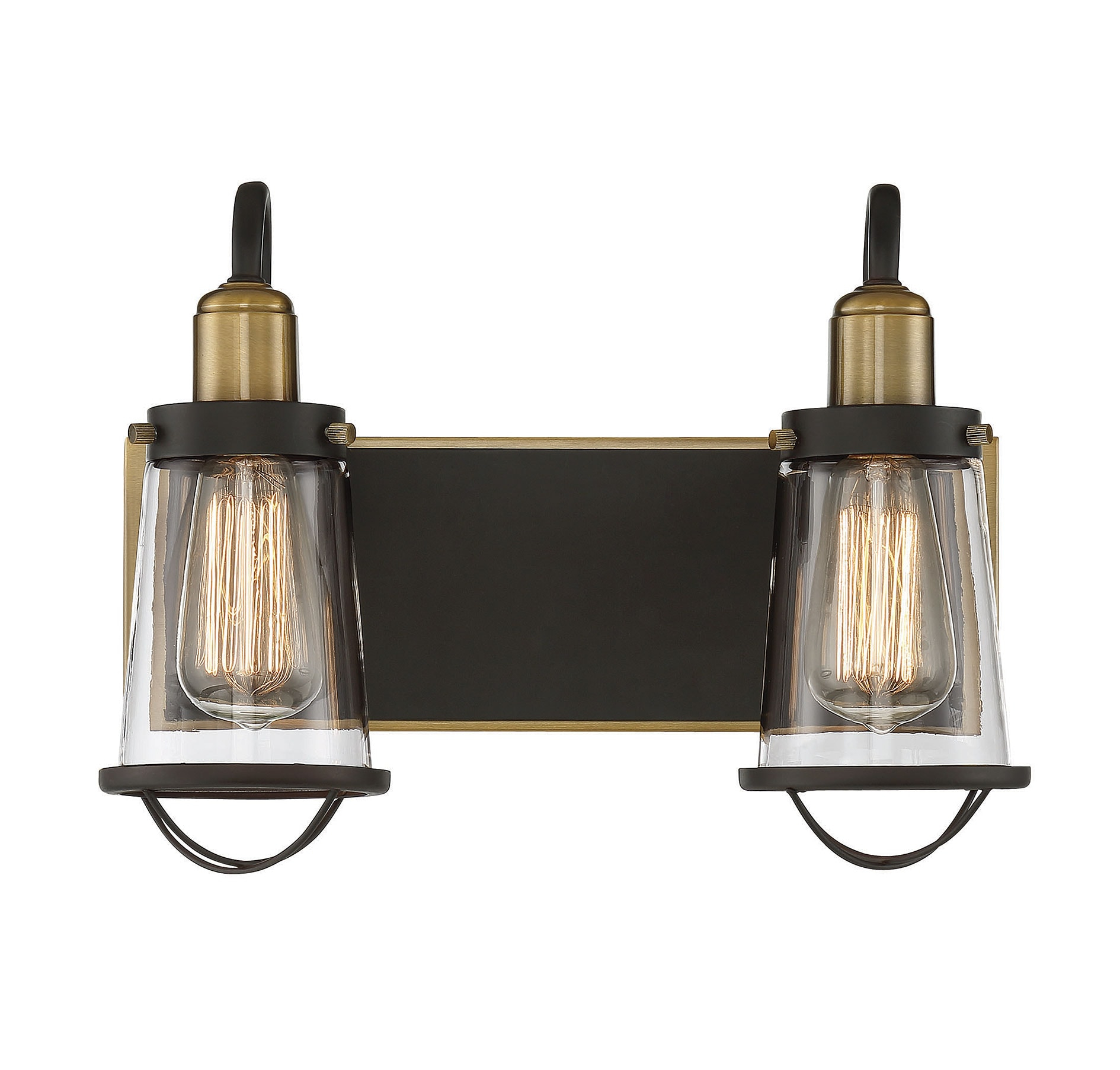 Savoy House Lansing 2 - Light Vanity in  English Bronze/Warm Brass
