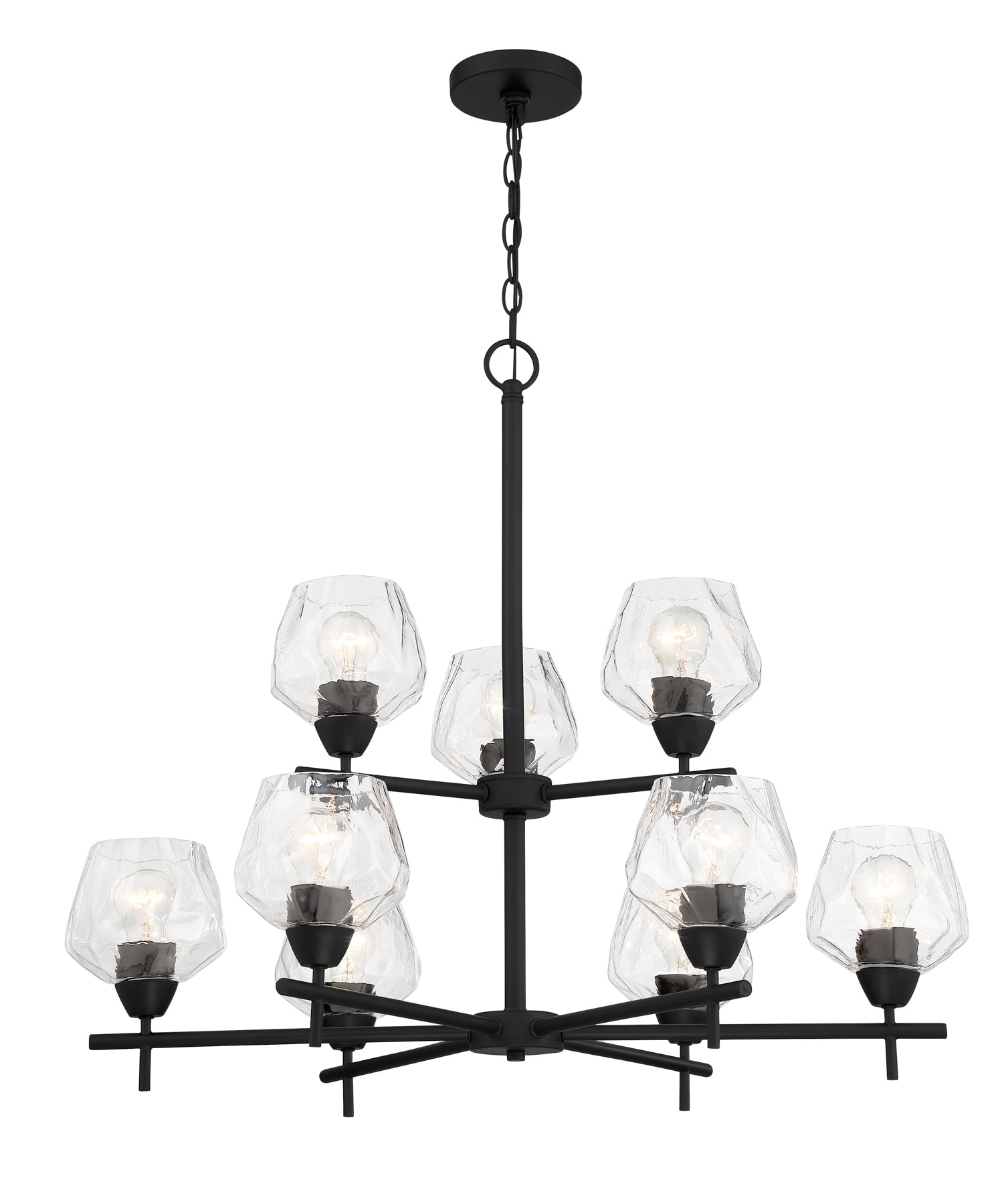 9 Light Chandelier-Coal Finish    -Traditional Installation Minka Lavery 2179-66A