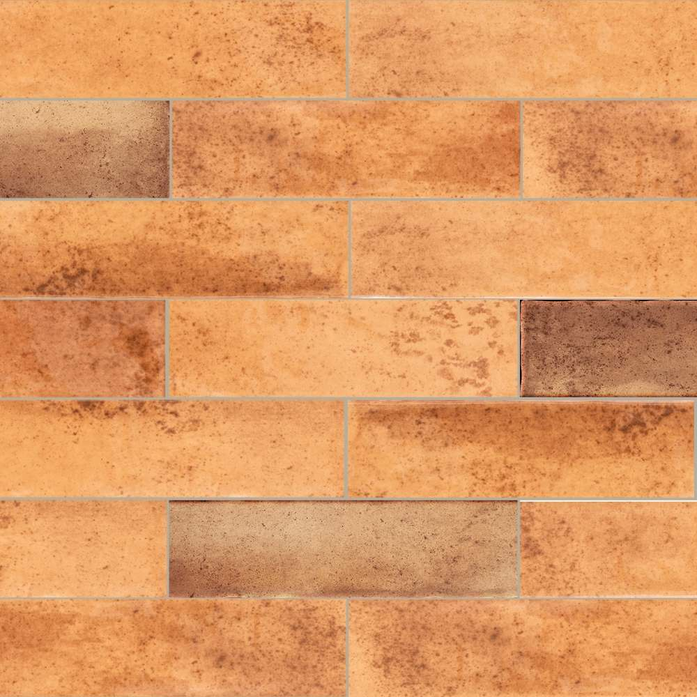 The Tile Life Ibiza 2x10 Terracotta Glossy Ceramic Subway Wall Tile - 2x10 Sample