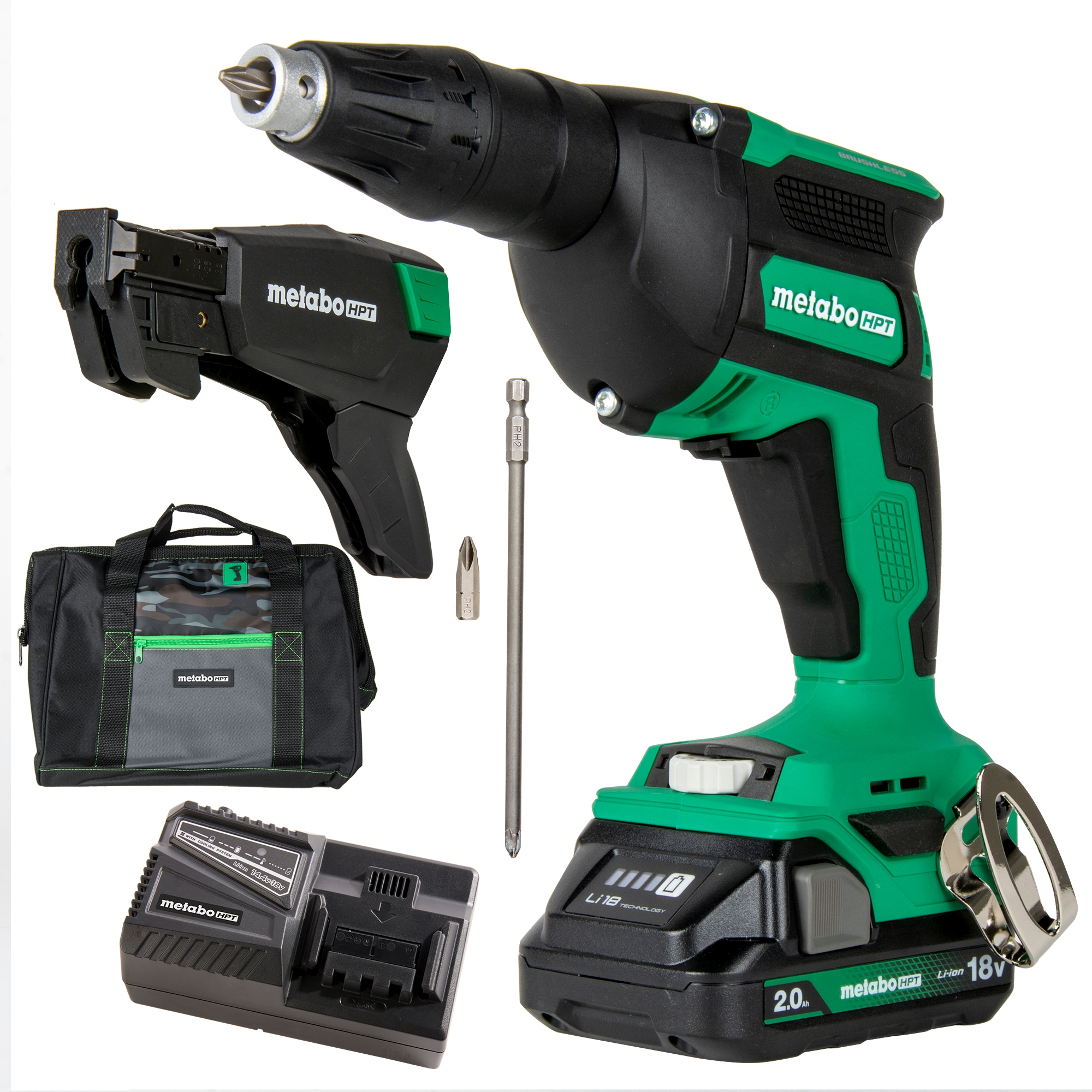 Metabo Hpt 18V Multivolt Cordless Drywall Screw Gun W/ Collated Screw Magazine