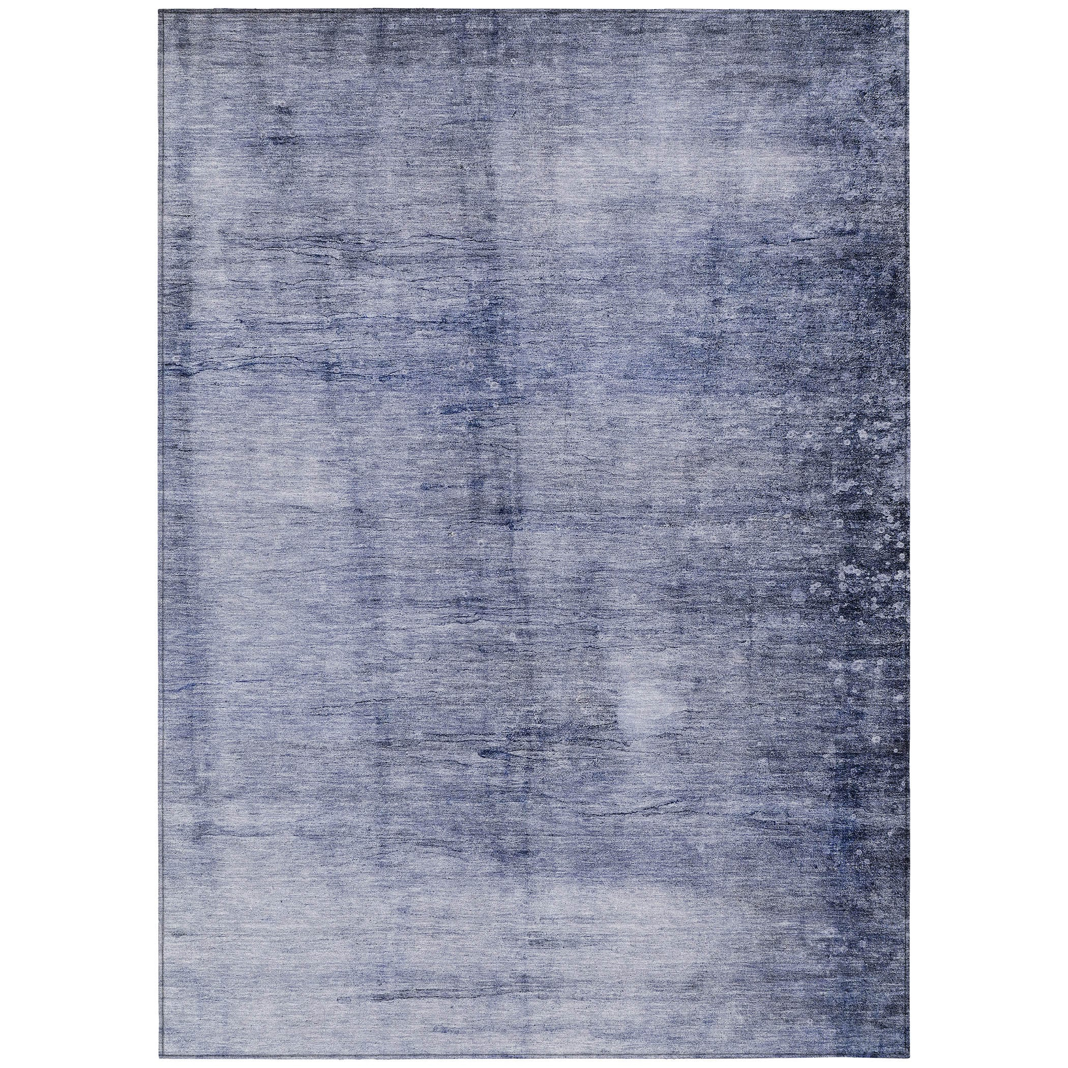 Navy Synthetic Flat Woven Reversible 8' x 10' Rug