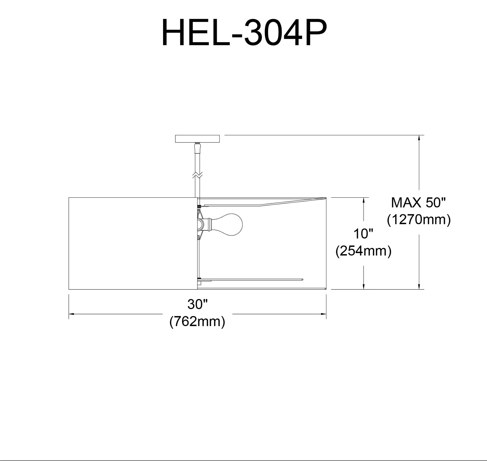 Dainolite 4LT Helena Pendant PC, White w/White Diffuser