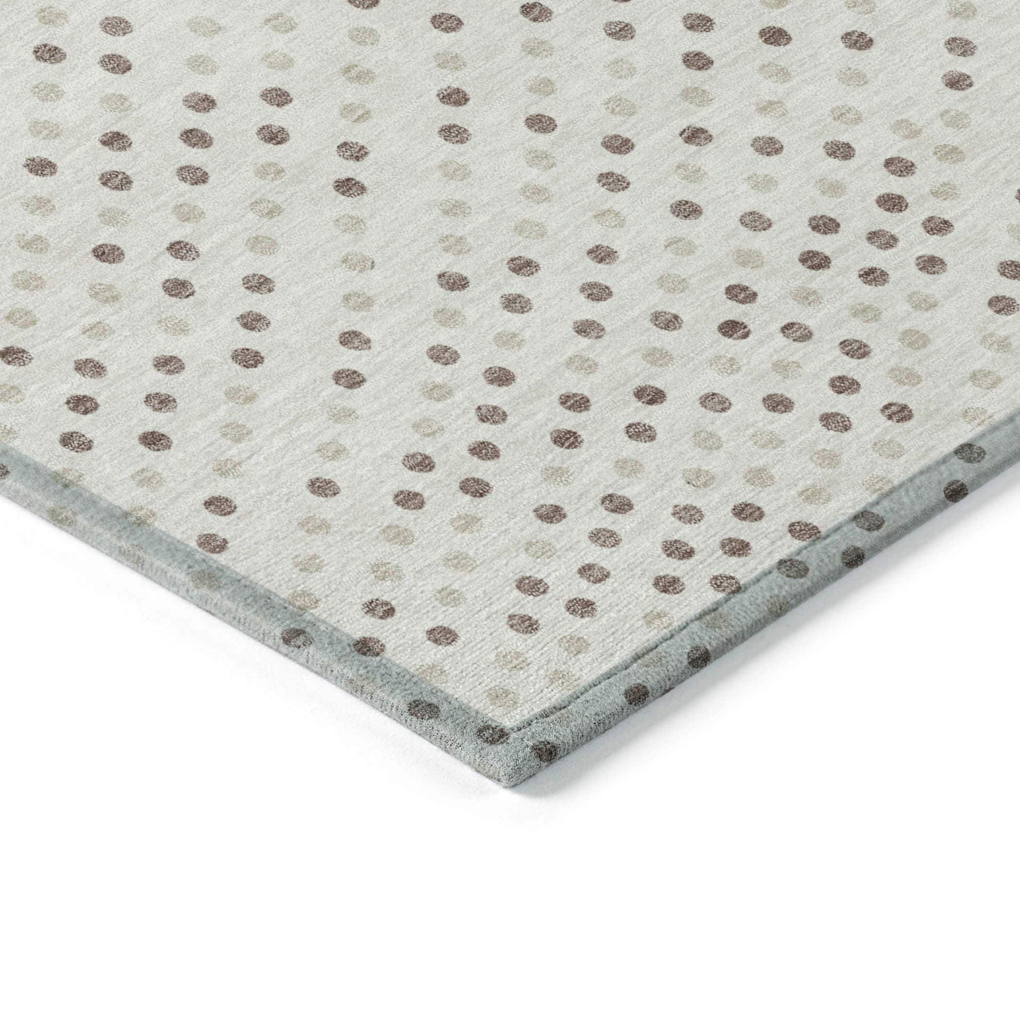 Ivory Rectangular Machine Washable Synthetic Rug 2'6" x 3'10"