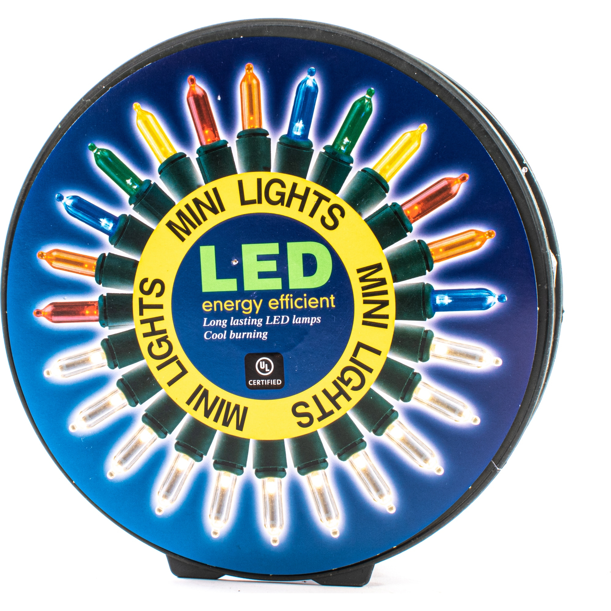 Sienna Paquete de Carrete de 47 Pies LED M5 Mini Luces de Cadena Transparentes Incandescentes con Color de Cable Verde