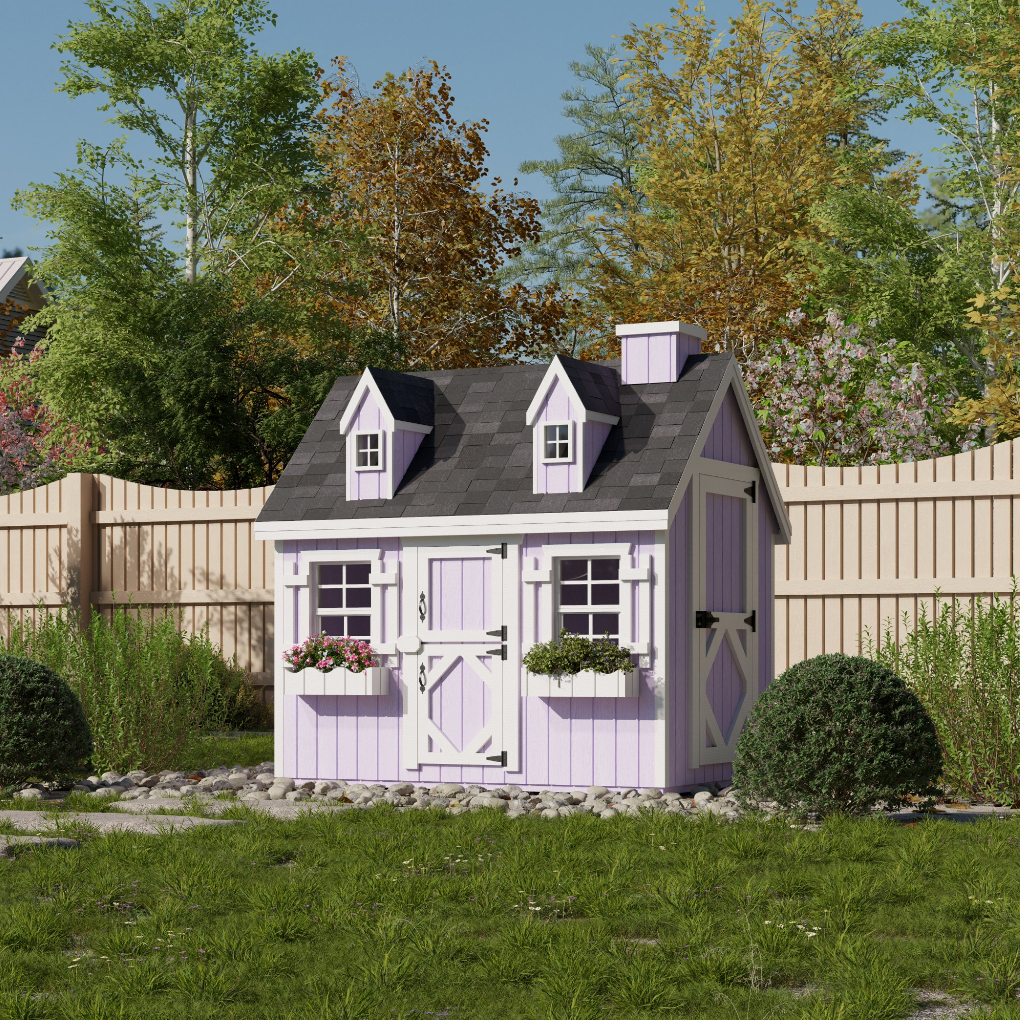 Little Cottage Co. 4x6 Cape Cod Playhouse with Floor, Outdoor Wood Do-It-Yourself Kit