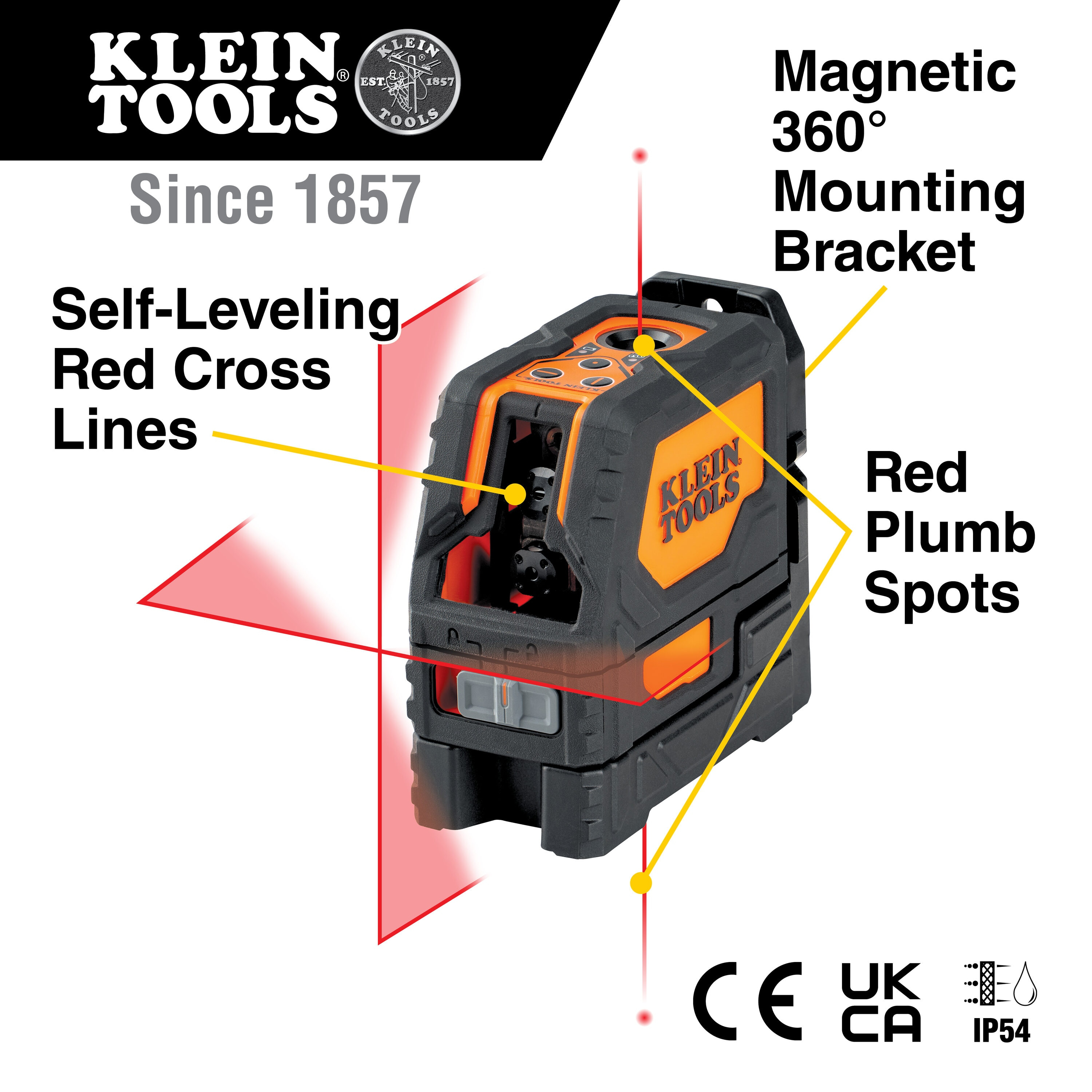 Klein Tools 93LCL Self-Level Cross-Line Laser Level with Plumb Spot