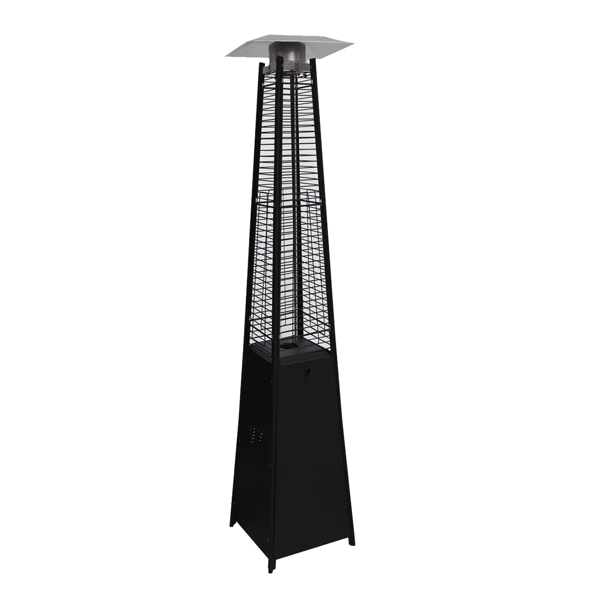 Blue Sky Outdoor Living 42,000 BTU Standing 360° Pillar of Flame Gas Outdoor Patio Heater, Black