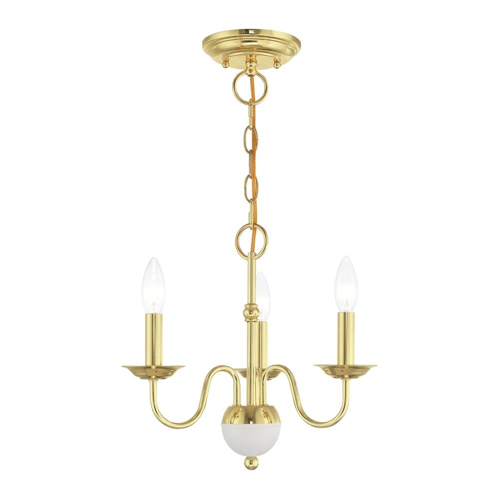 Livex Lighting Windsor 3 - Light Chandelier in  Polished Brass