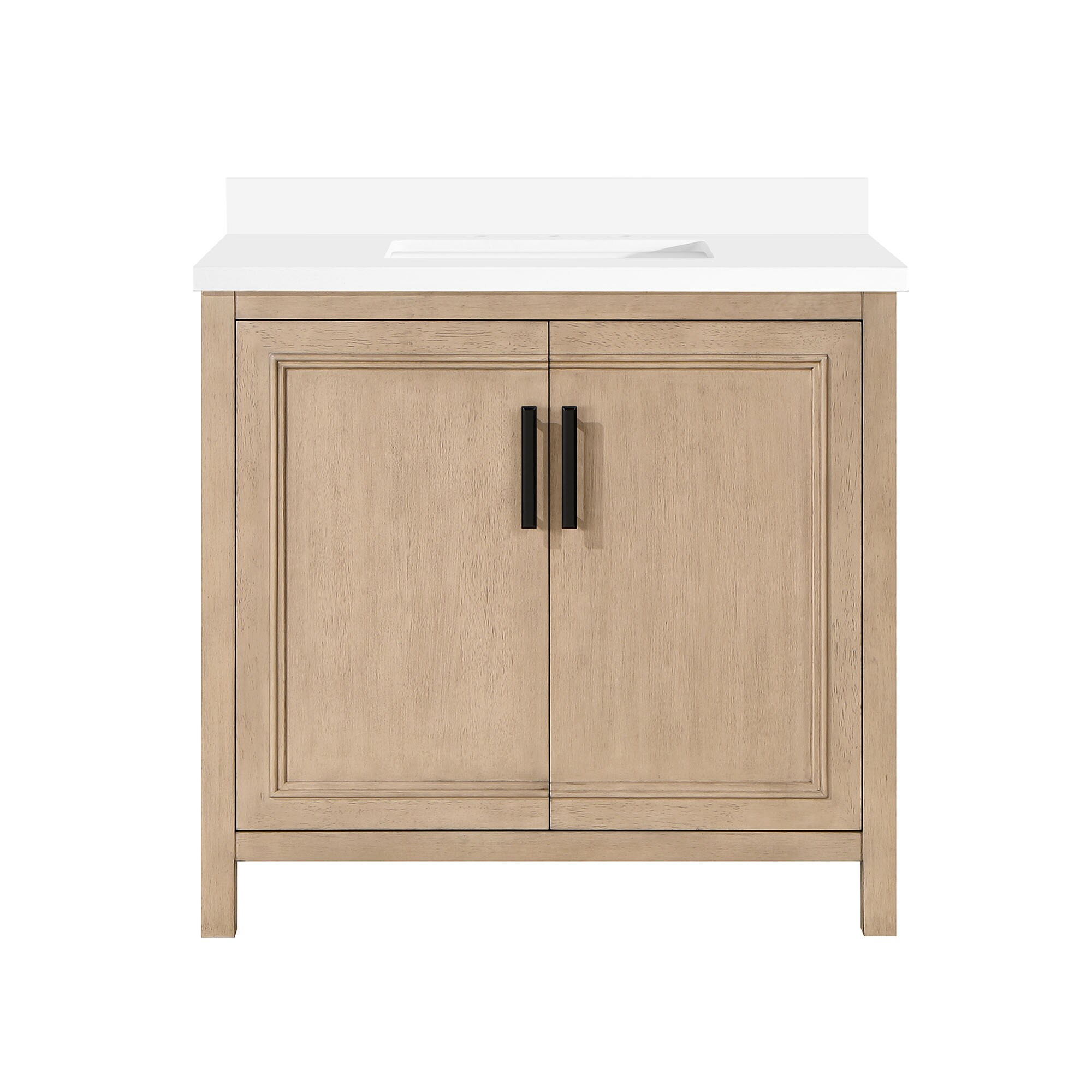 OVE Decors Nyall Bathroom Vanity 36 In, Sahara Birch (Renovation)