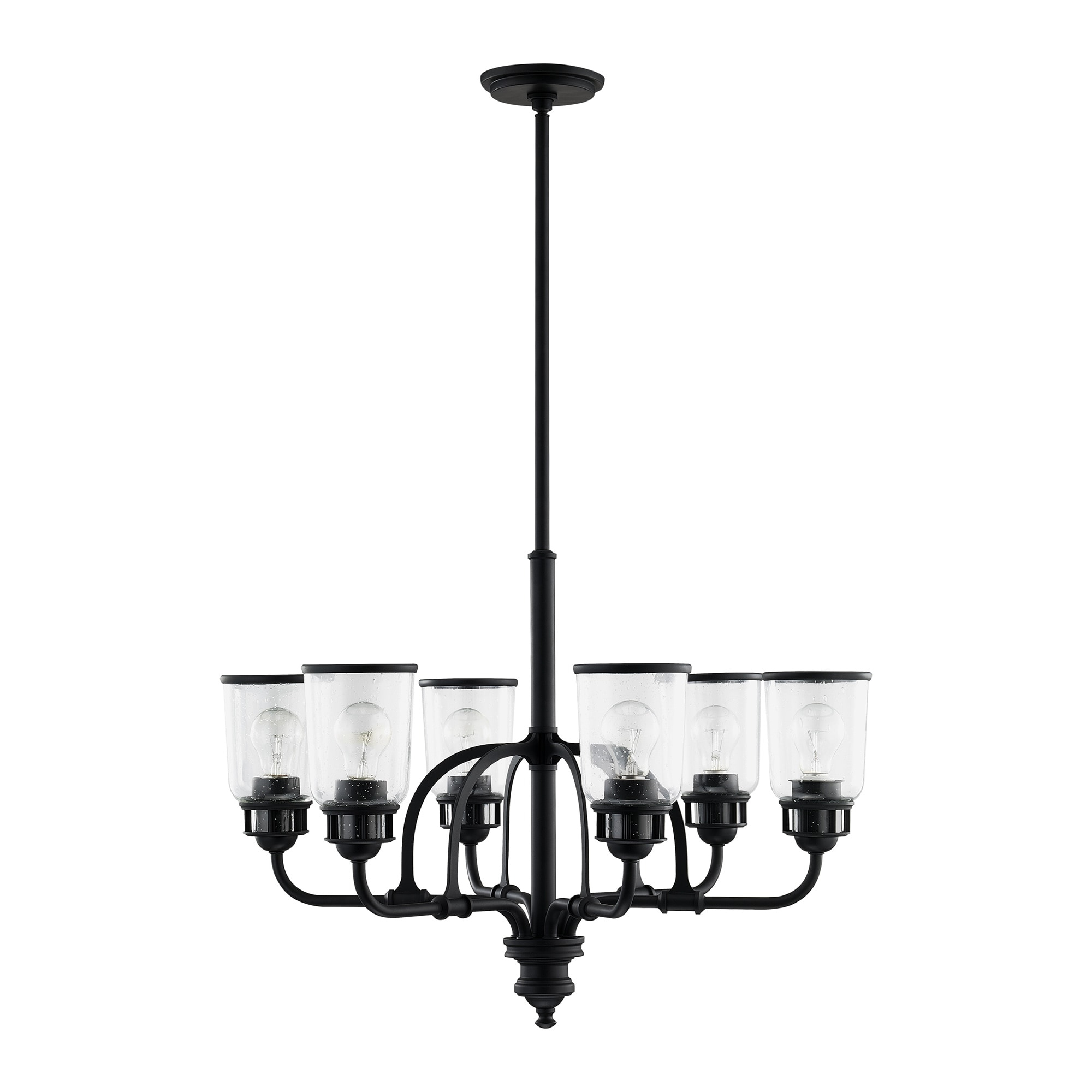 Livex Lighting Lawrenceville 6 -Light Matte Black Traditional For Use in Bathrooms, Bedrooms, Dining Rooms, Foyers, Kitchens, Living Rooms Chandelier