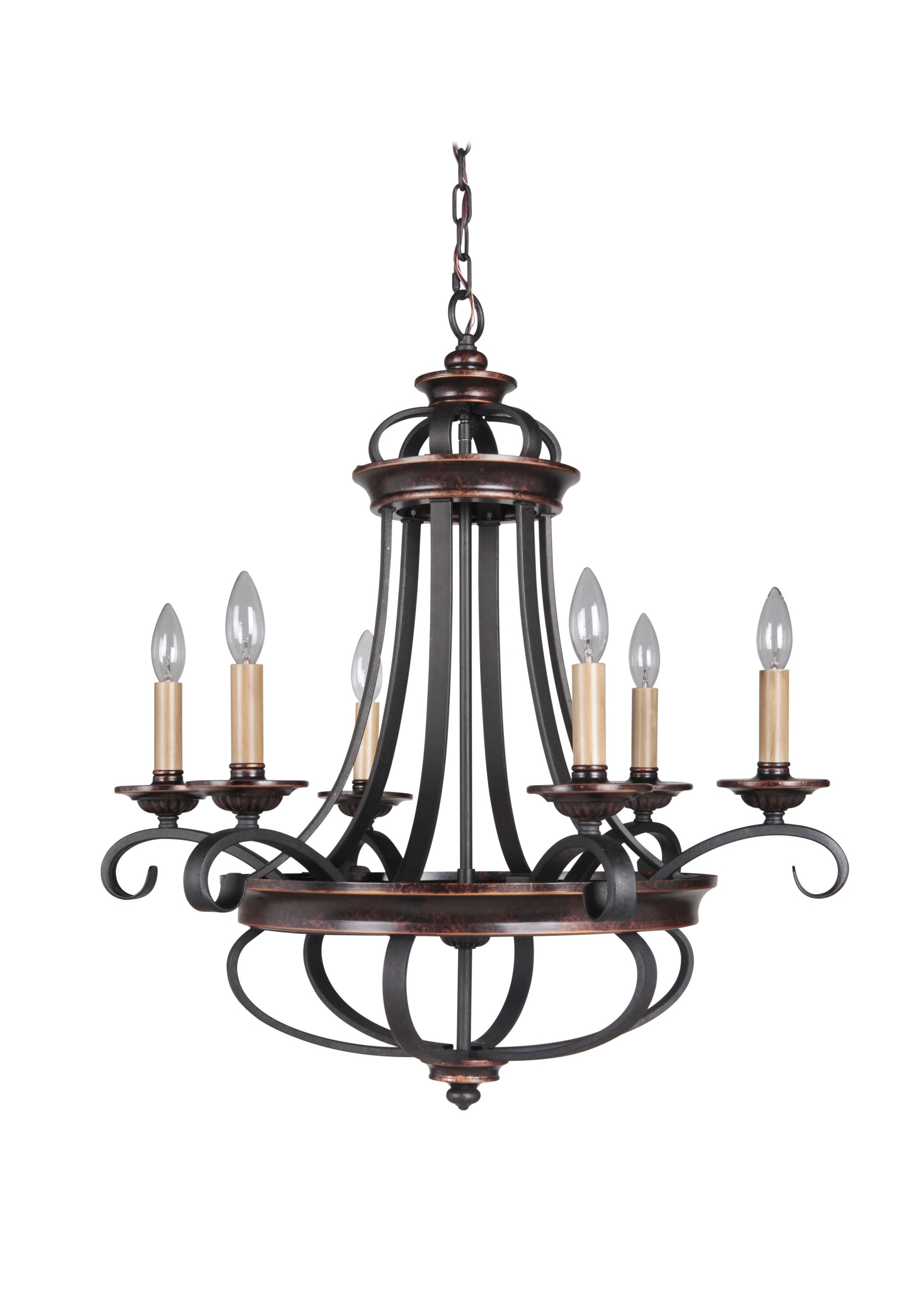 Craftmade  Stafford  Incandescent Chandelier in Aged Bronze/Textured Black - Aged Bronze/Textured Black 6