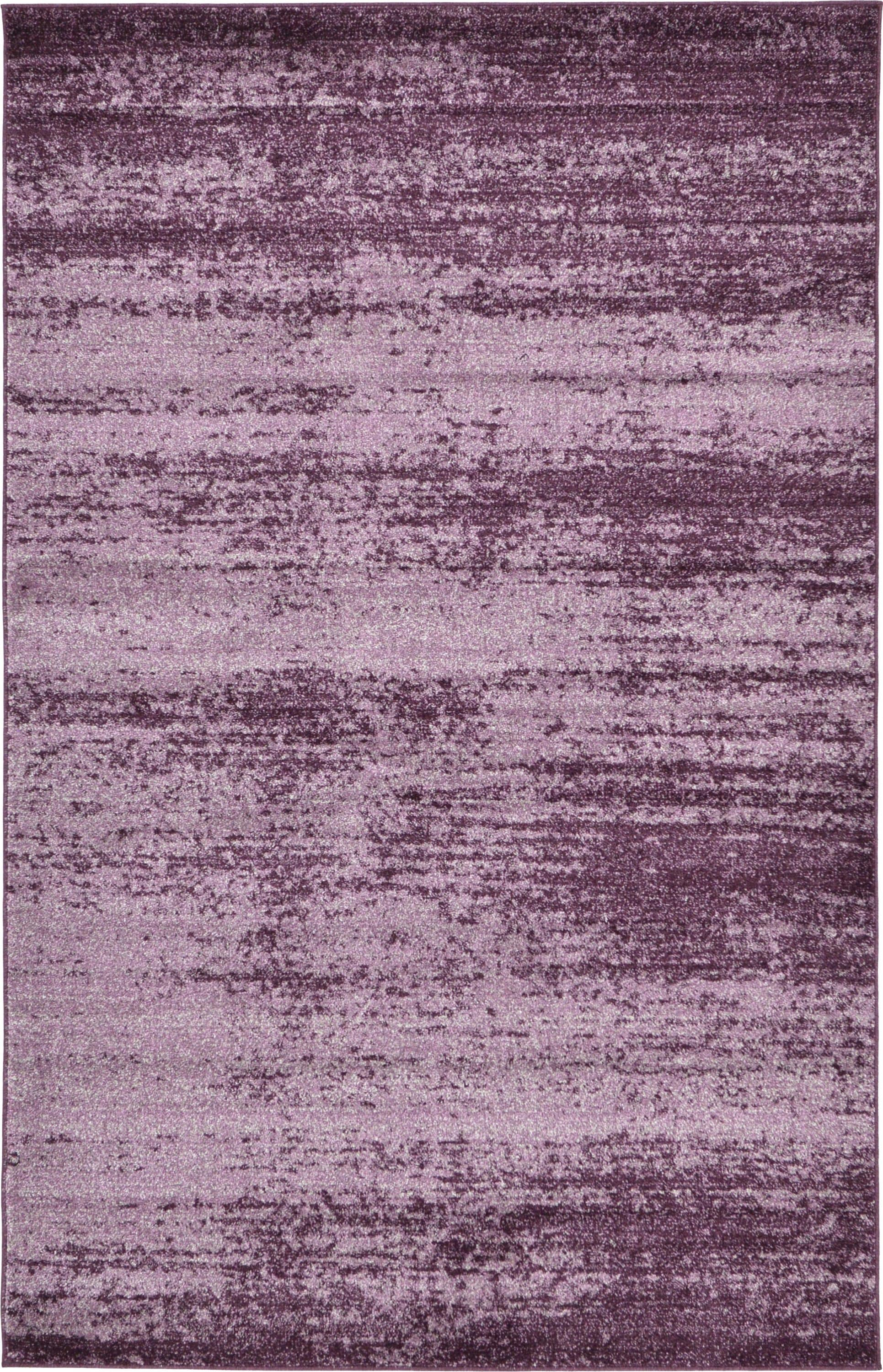 Unique Loom Del Mar Collection Area Rug - Lucille (5' 3" x 8' Rectangle Violet)