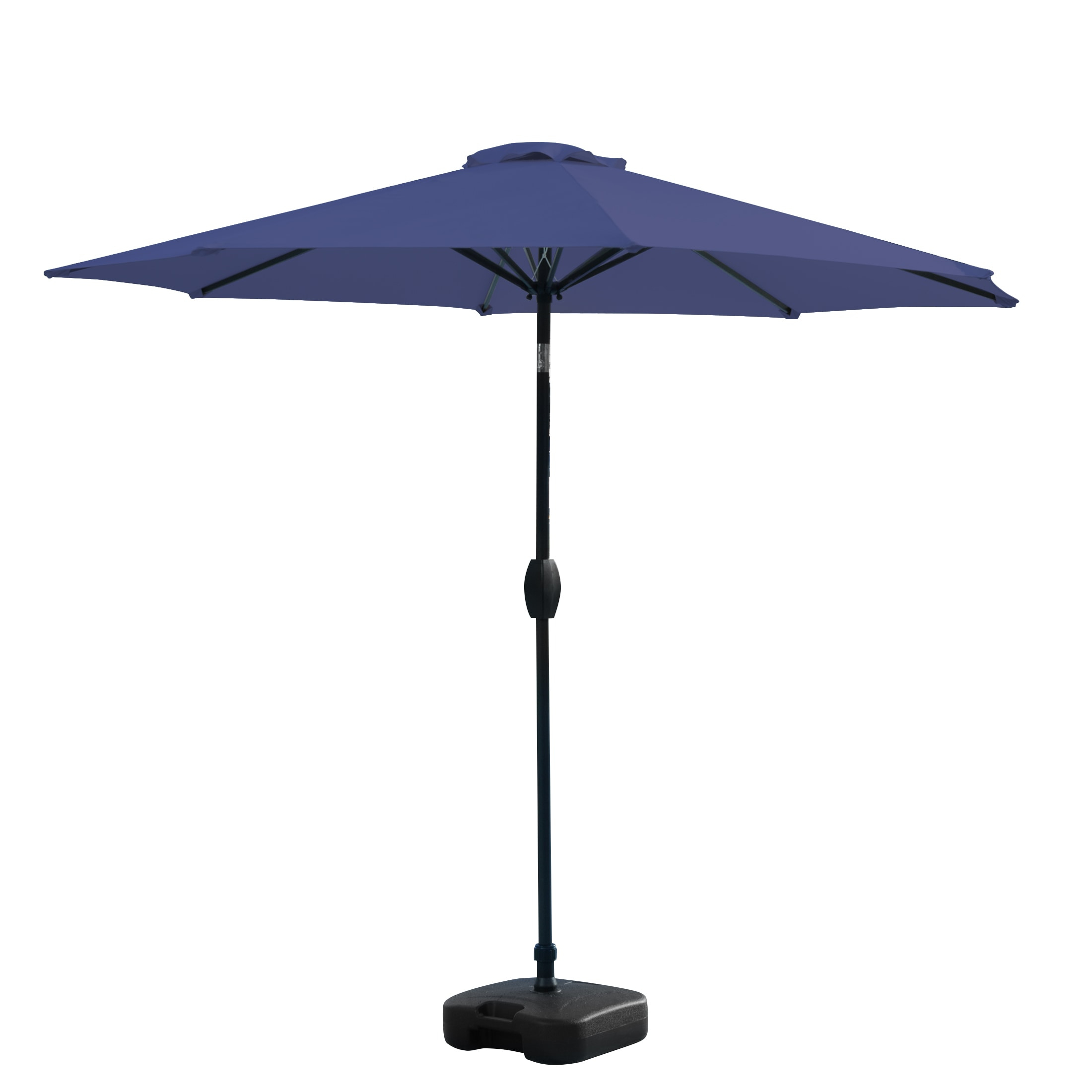 Polytrends Amada 9 ft. Patio Umbrella with Fillable Base Navy Blue