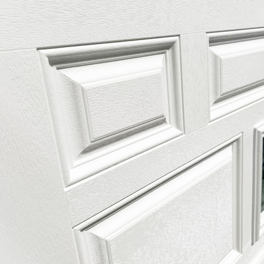 Calhome Modern Exterior Fiberglass Front Entry Door Slab with Designer Decorative Glass Door Slab Only