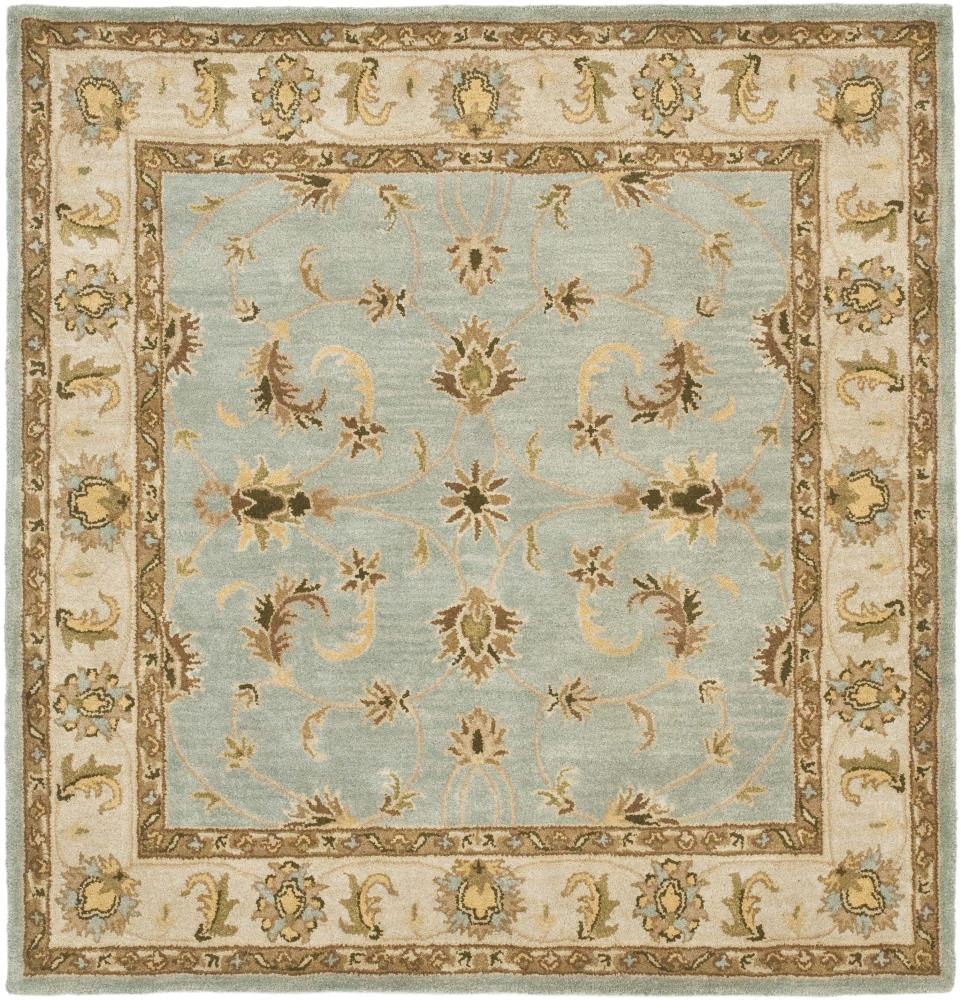 SAFAVIEH Heritage Bruce Oriental Area Rug, Light Blue/Beige, 10' x 10' Square
