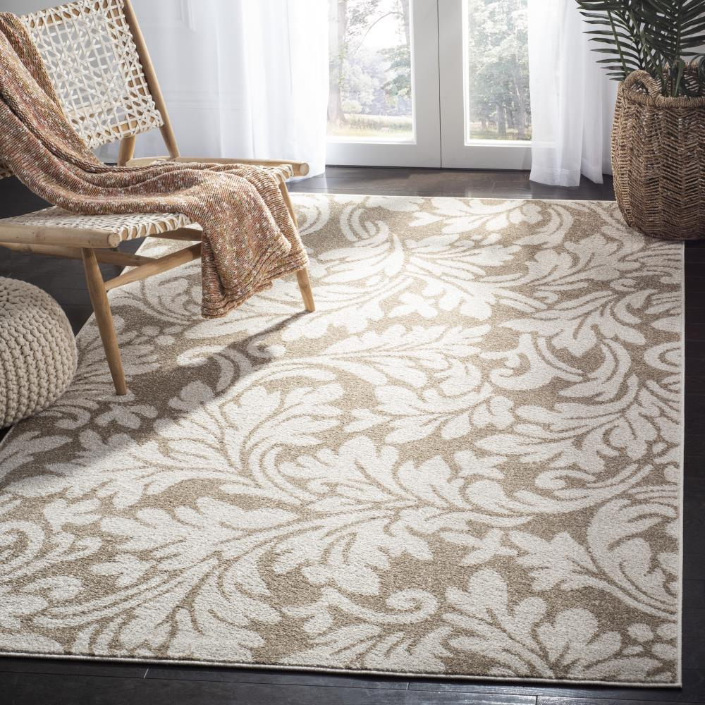 SAFAVIEH Amherst Thorburn Floral Area Rug, Wheat/Beige, 2'6" x 4'