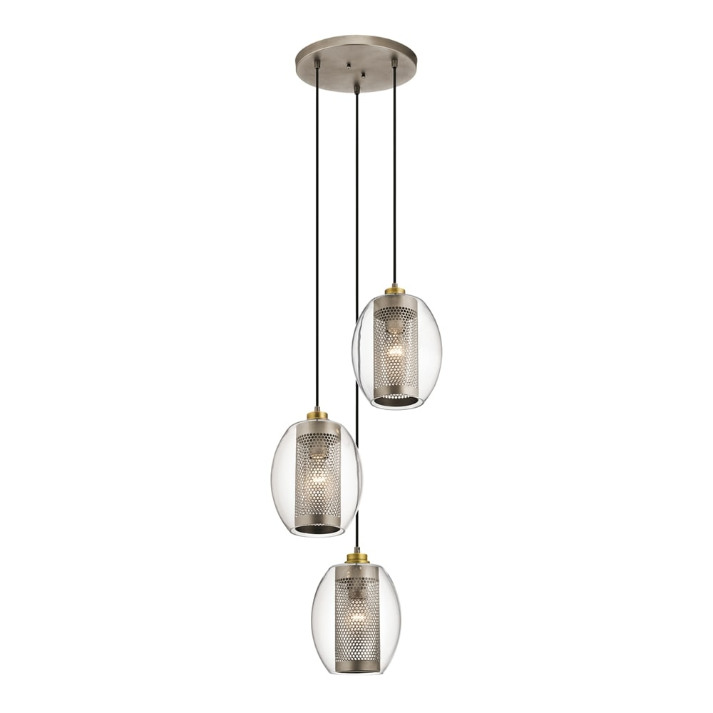 Kichler Lighting Asher 3 - Light Pendant in  Antique Pewter