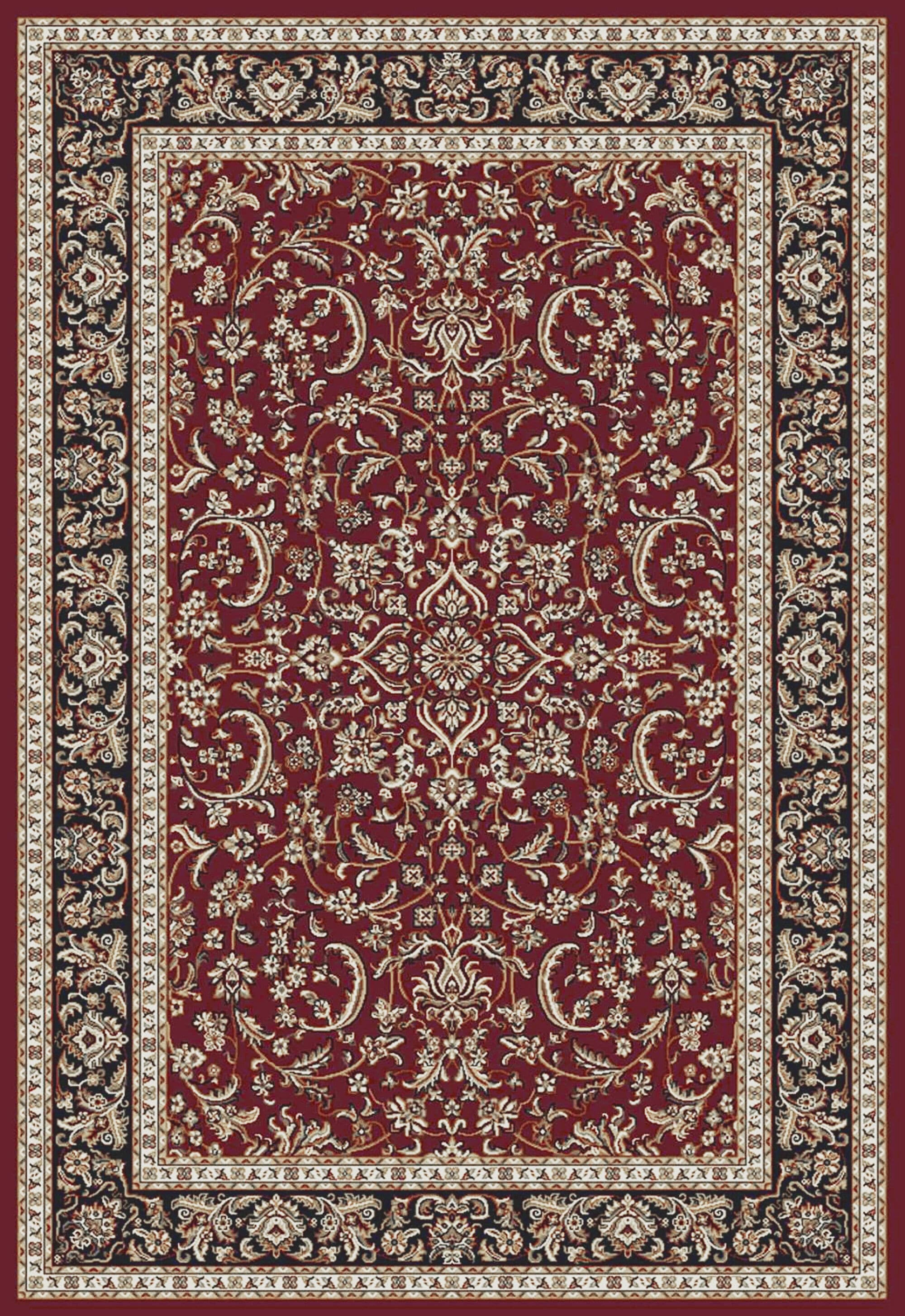 Noble Burgundy 3 ft. x 5 ft. Traditional Floral Oriental Area Rug