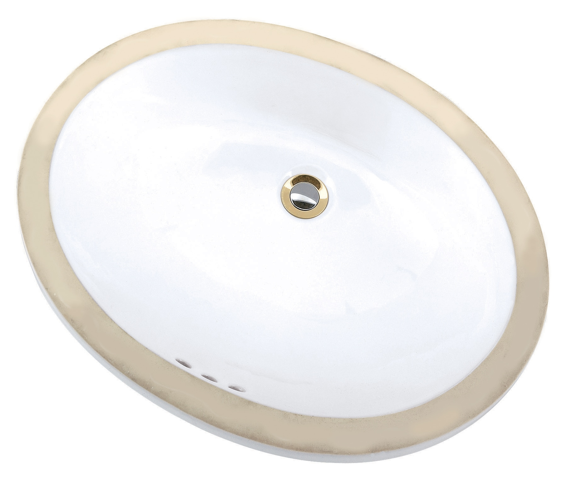 White Oval Ceramic Undermount Bathroom Sink