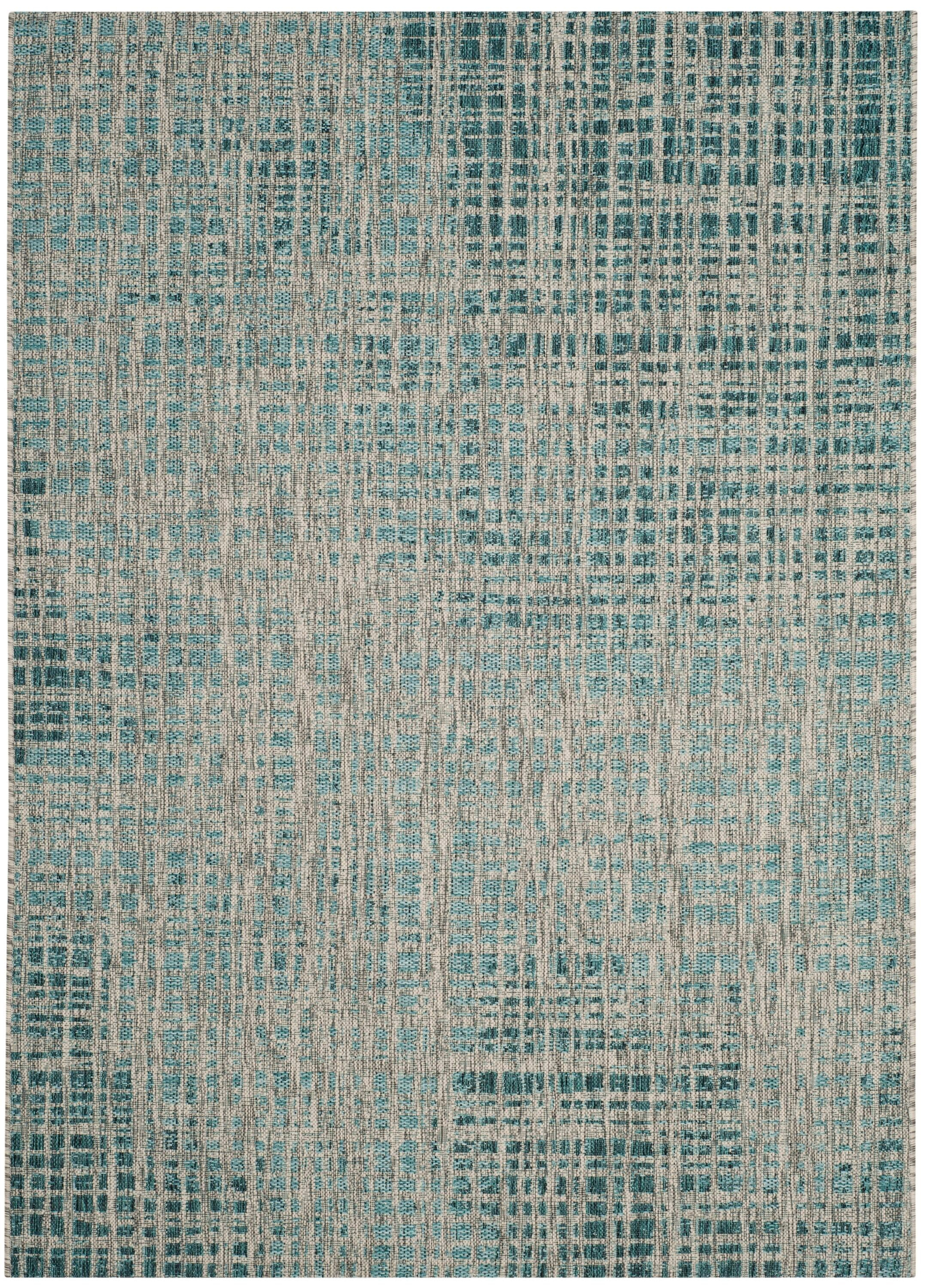 Courtyard CY8513 Power Loomed Indoor/Outdoor Area Rug - Grey/Blue - 5'3"x7'7" - Safavieh.