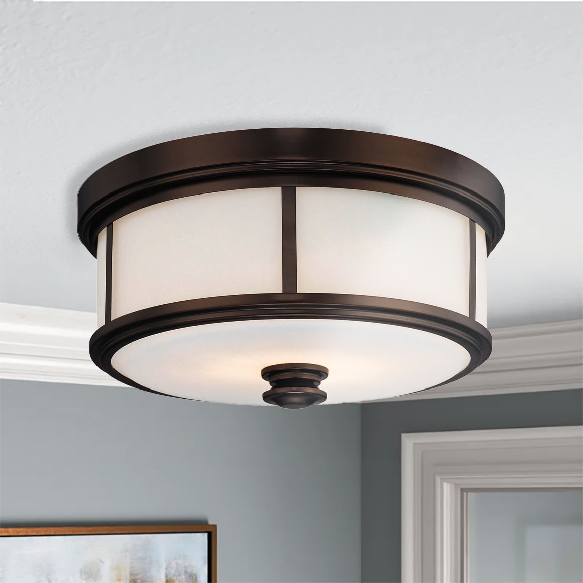 Harvard Court Glass Flush Mount