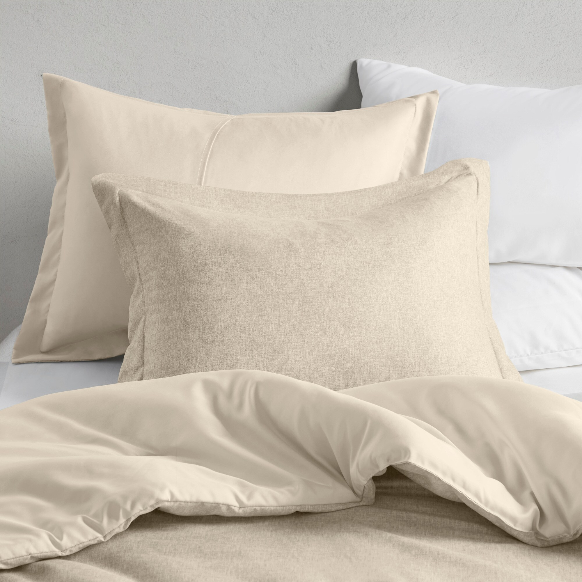 Comfort Spaces Twin Comforter Set - 2pcs (1 Microfiber Comforter & 1shams) Farmhouse Bedding Comforter for All Seasons Boho Bedding Set, Lightweight Solid Bed Comforter Sets,Twin/Twin XL, Taupe