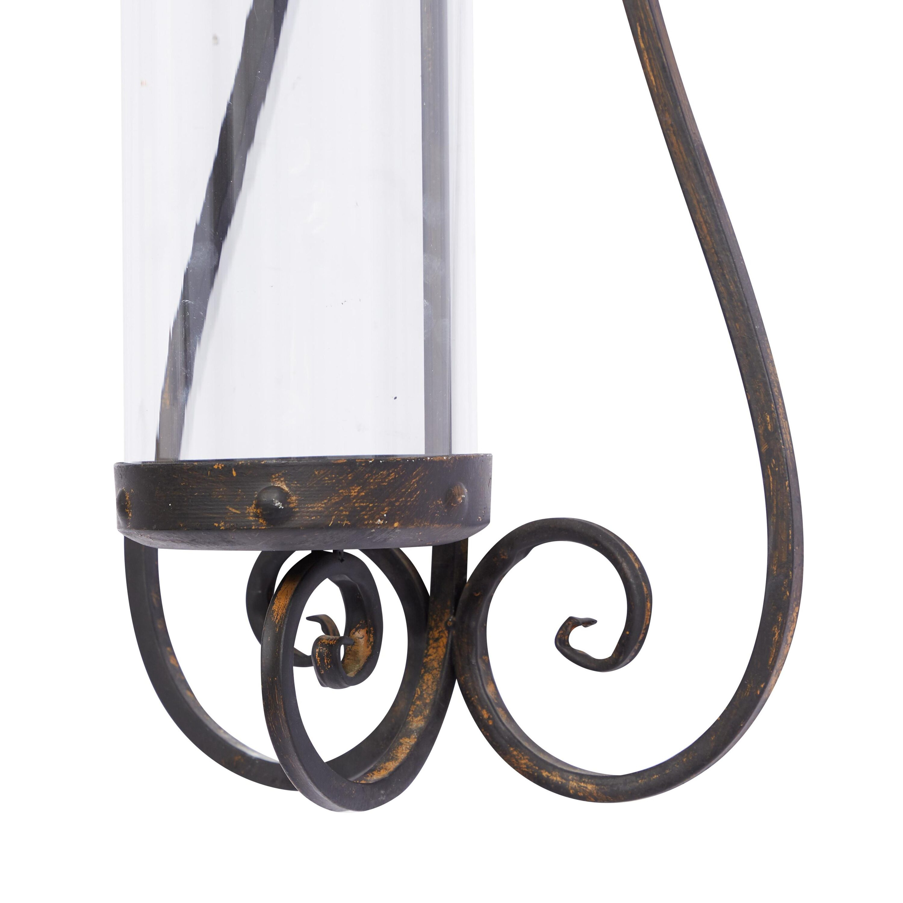 DecMode Black Metal Wall Sconce