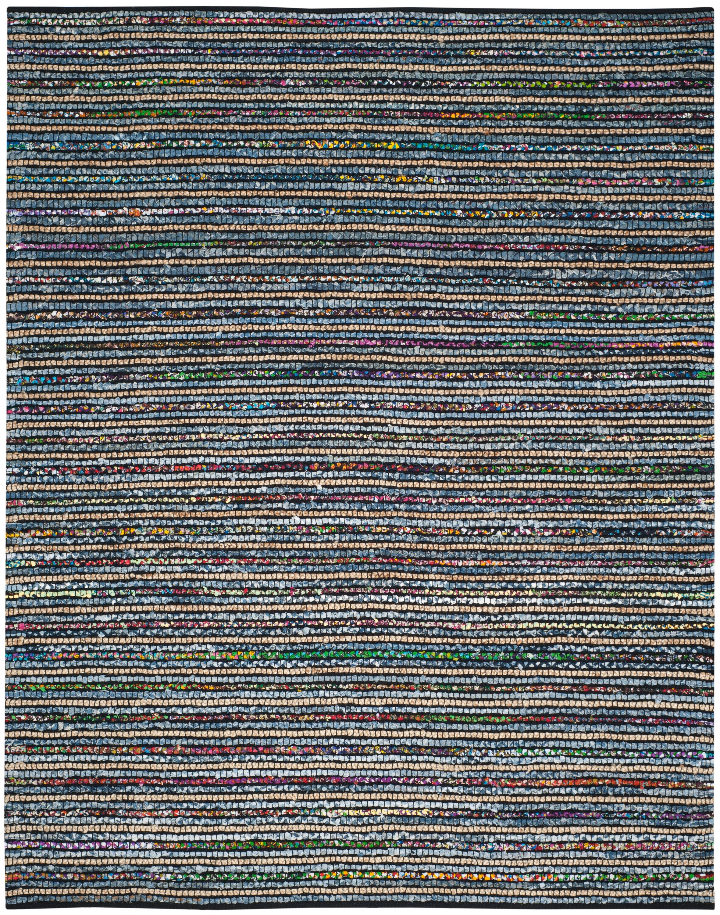 Cape Cod Multi-Color Natural Handmade Cotton 9' x 12' Area Rug