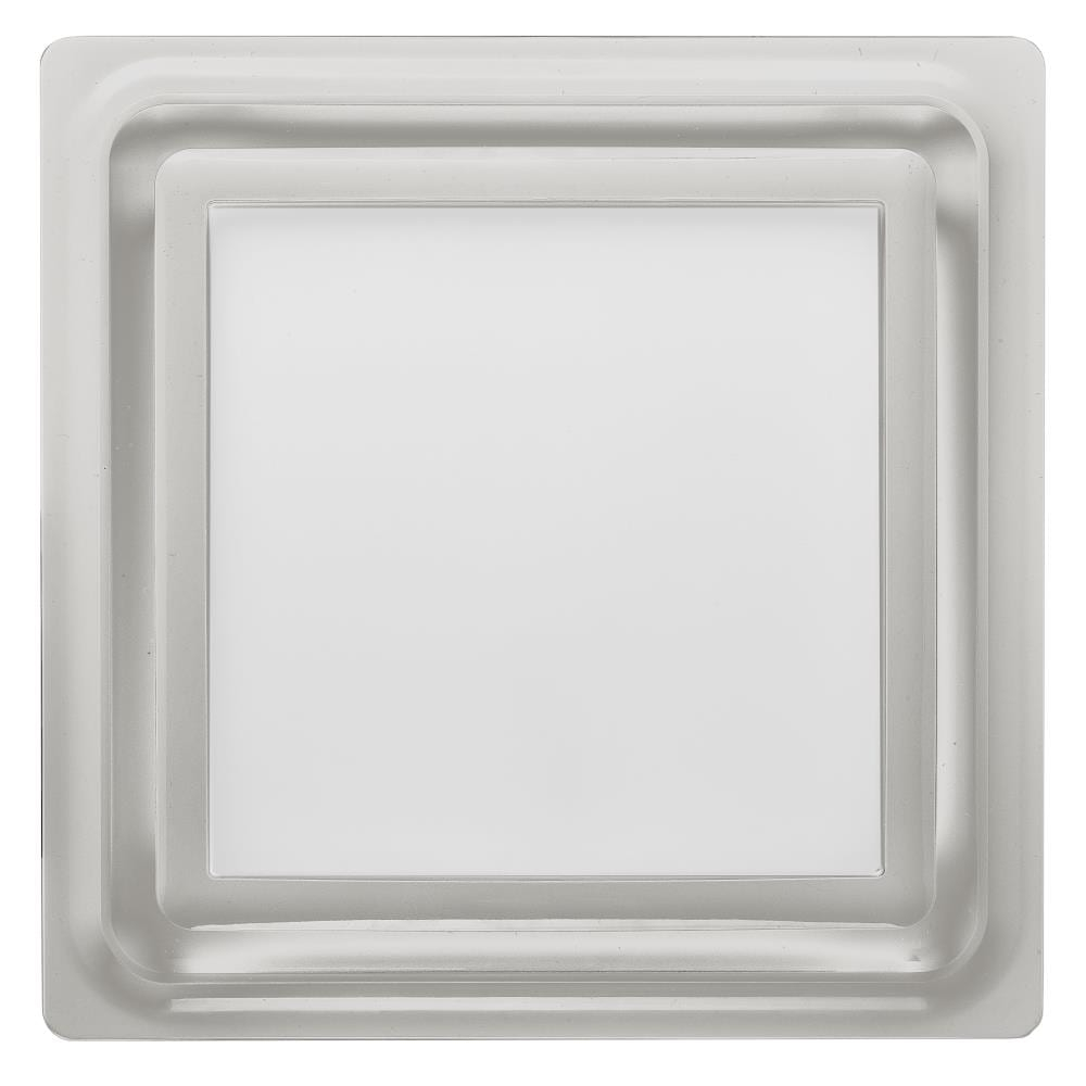 Aero Pure Low Profile Quiet Bathroom Exhaust Fan with LED Light 0.7-Sones 110-CFM Satin Nickel Decorative Lighted Bathroom fan (ENERGY STAR Certified)