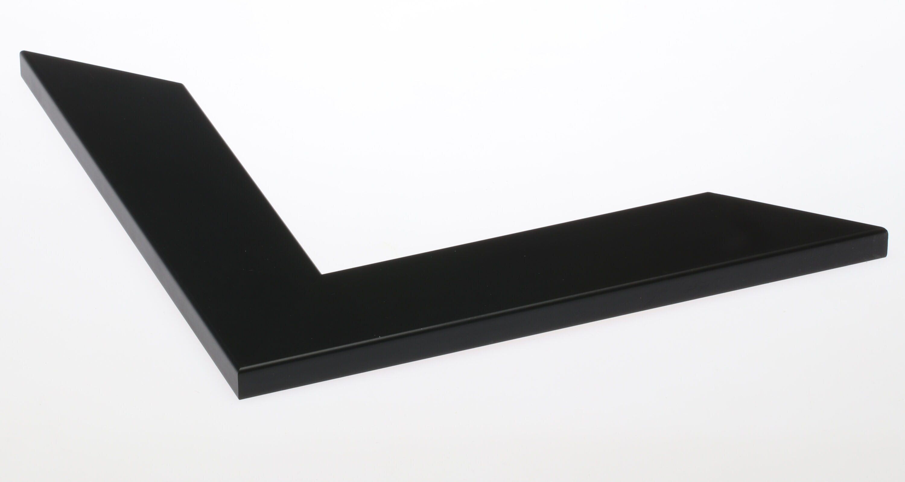 Matte Black Full-Length Rectangular Wood Floor Mirror, 32" x 71"