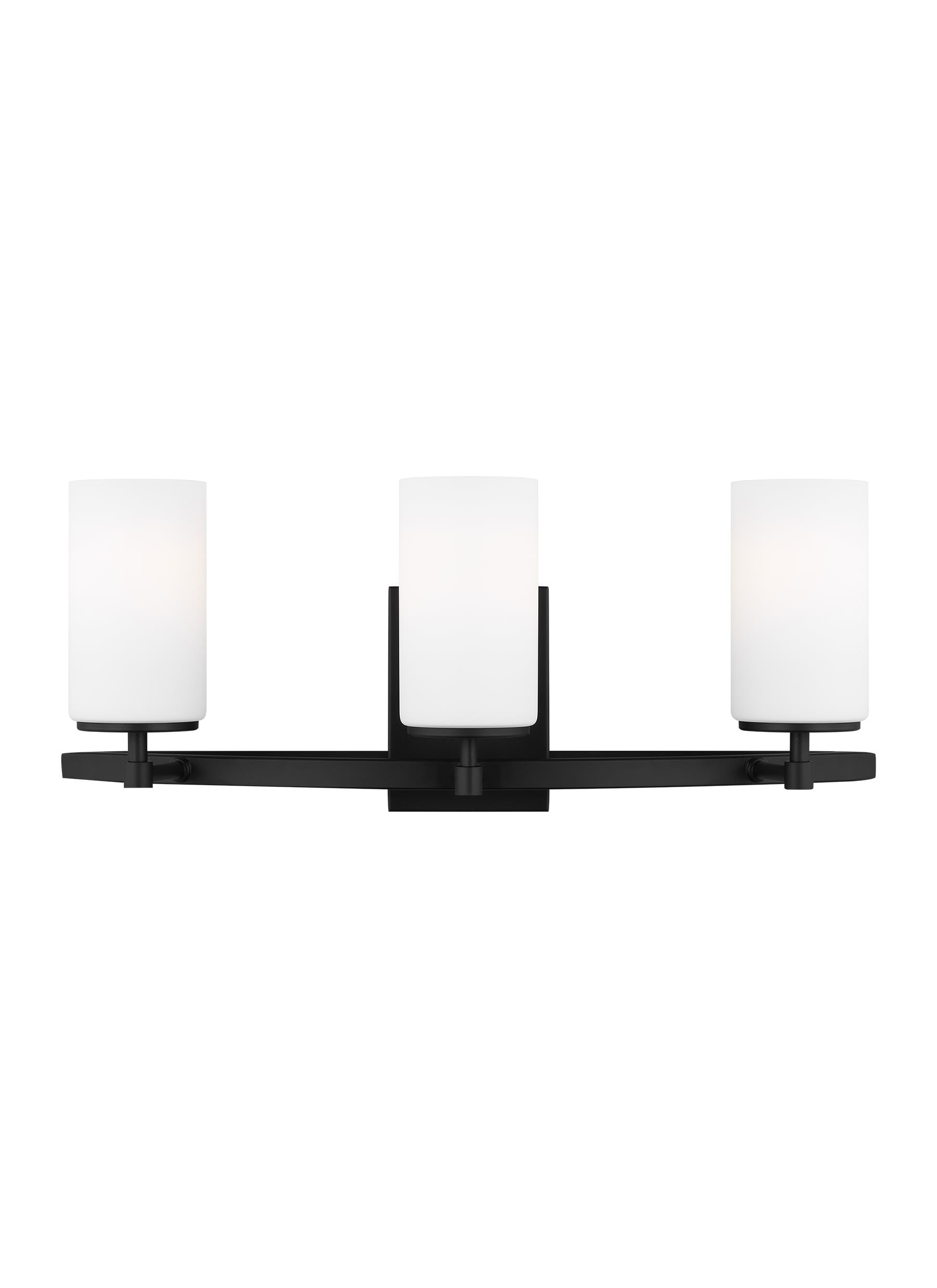 Generation Lighting Alturas 22-in 3 -Light Matte Black Modern/contemporary Vanity light