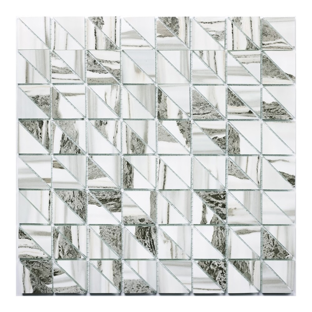 Art Deco Triangle 0.75" x 0.75" Glass Mosaic Tile