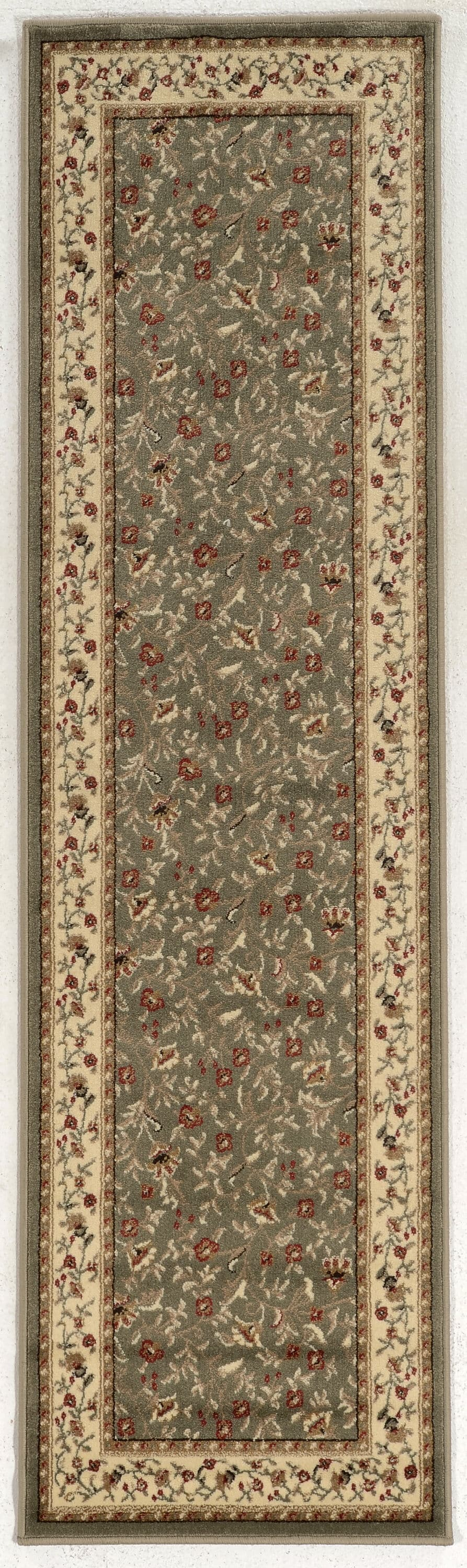Radici Usa Como Area Rug 1593 Sage Italian Bordered 2' 2" x 7' 7" Rectangle