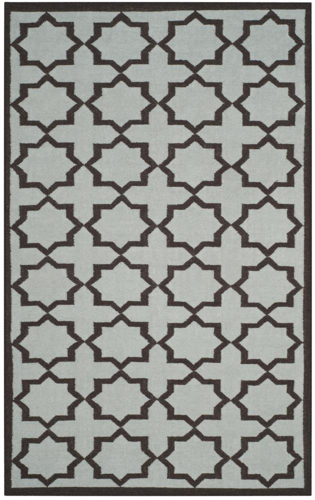SAFAVIEH Dhurries Diana Geometric Area Rug, Light Blue, 5' x 8'