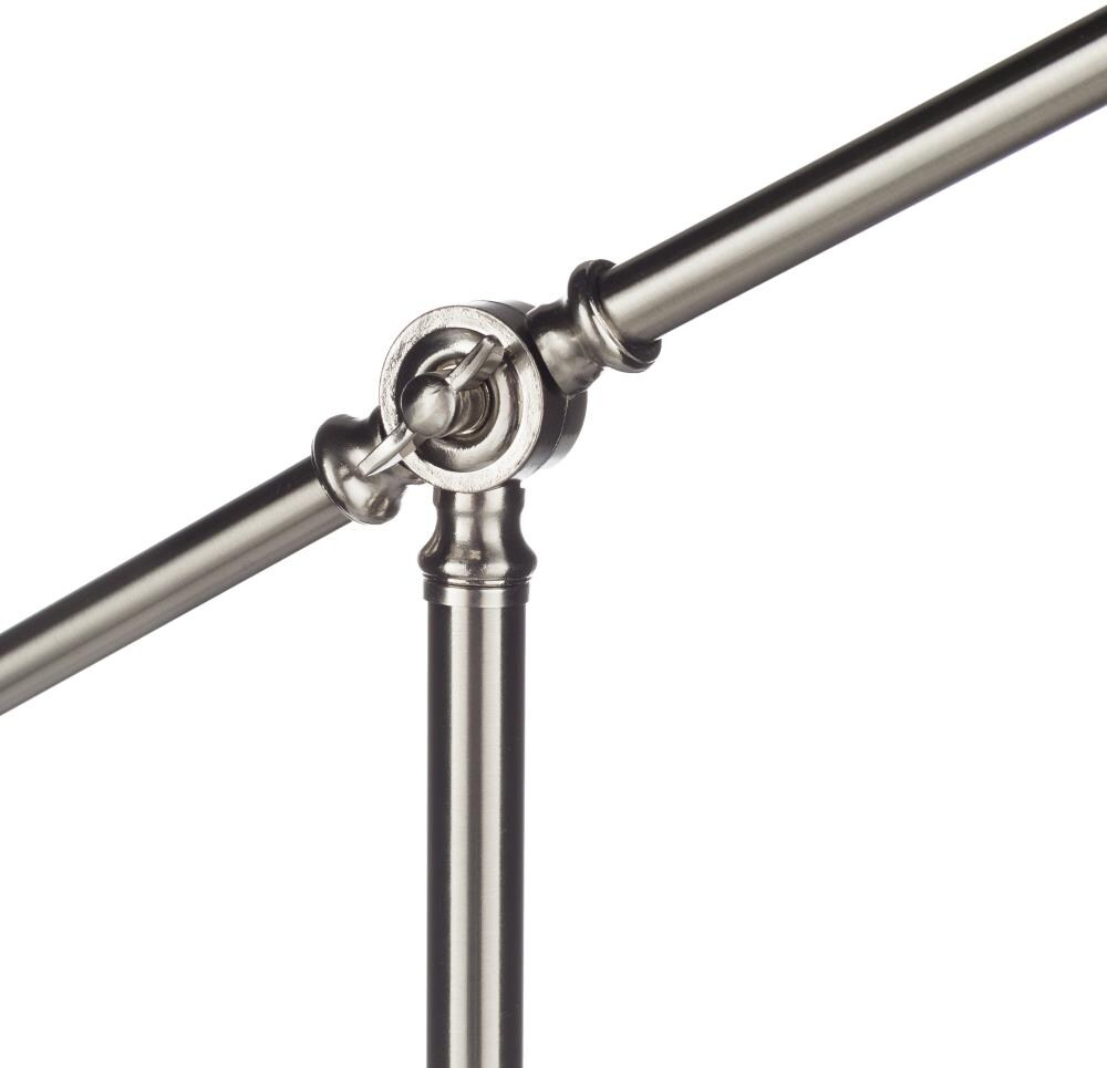 Adjustable Silver Brushed Steel Slim Floor Lamp