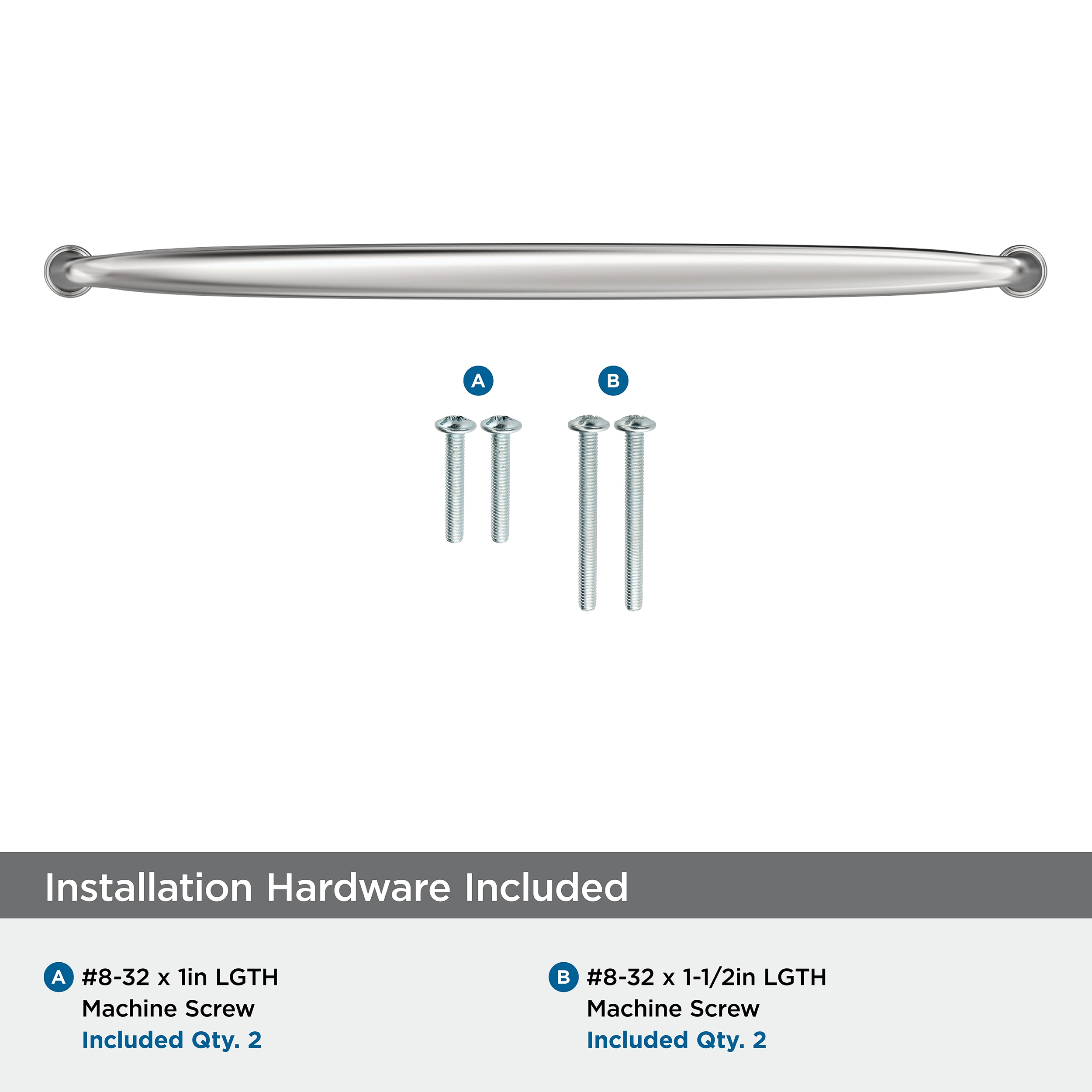 Amerock Kane 12-5/8 inch (320mm) Center-to-Center Polished Chrome Cabinet Pull